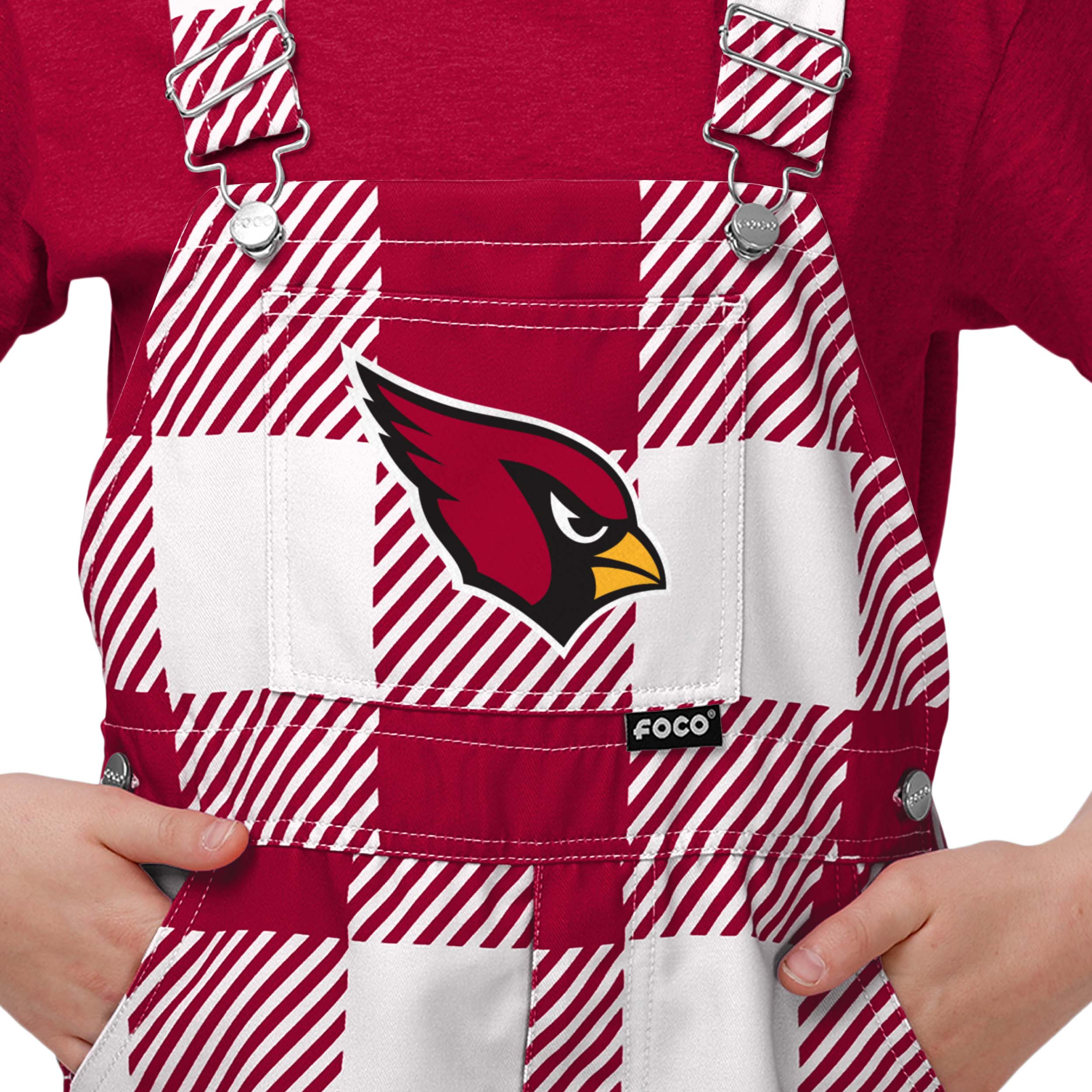 Arizona Cardinals NFL Youth Plaid Bib Overalls - Image 4