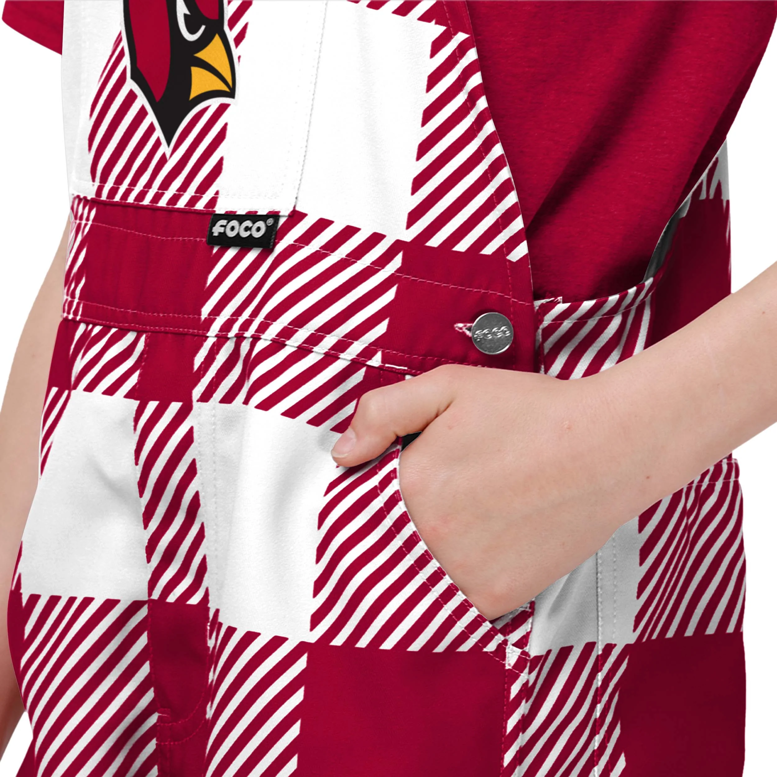 Arizona Cardinals NFL Youth Plaid Bib Overalls - Image 5