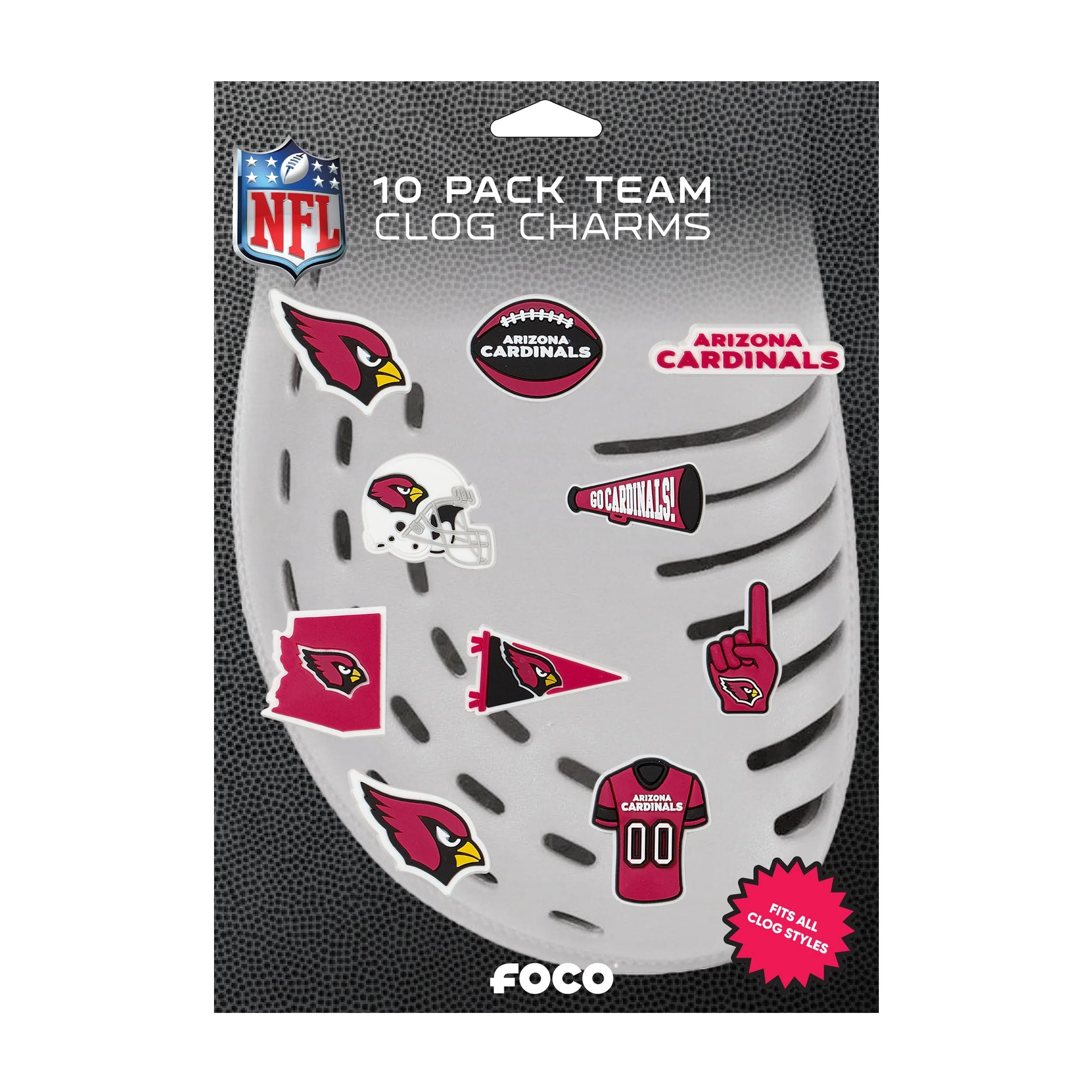 Arizona Cardinals NFL 10 Pack Team Clog Charms - Image 5