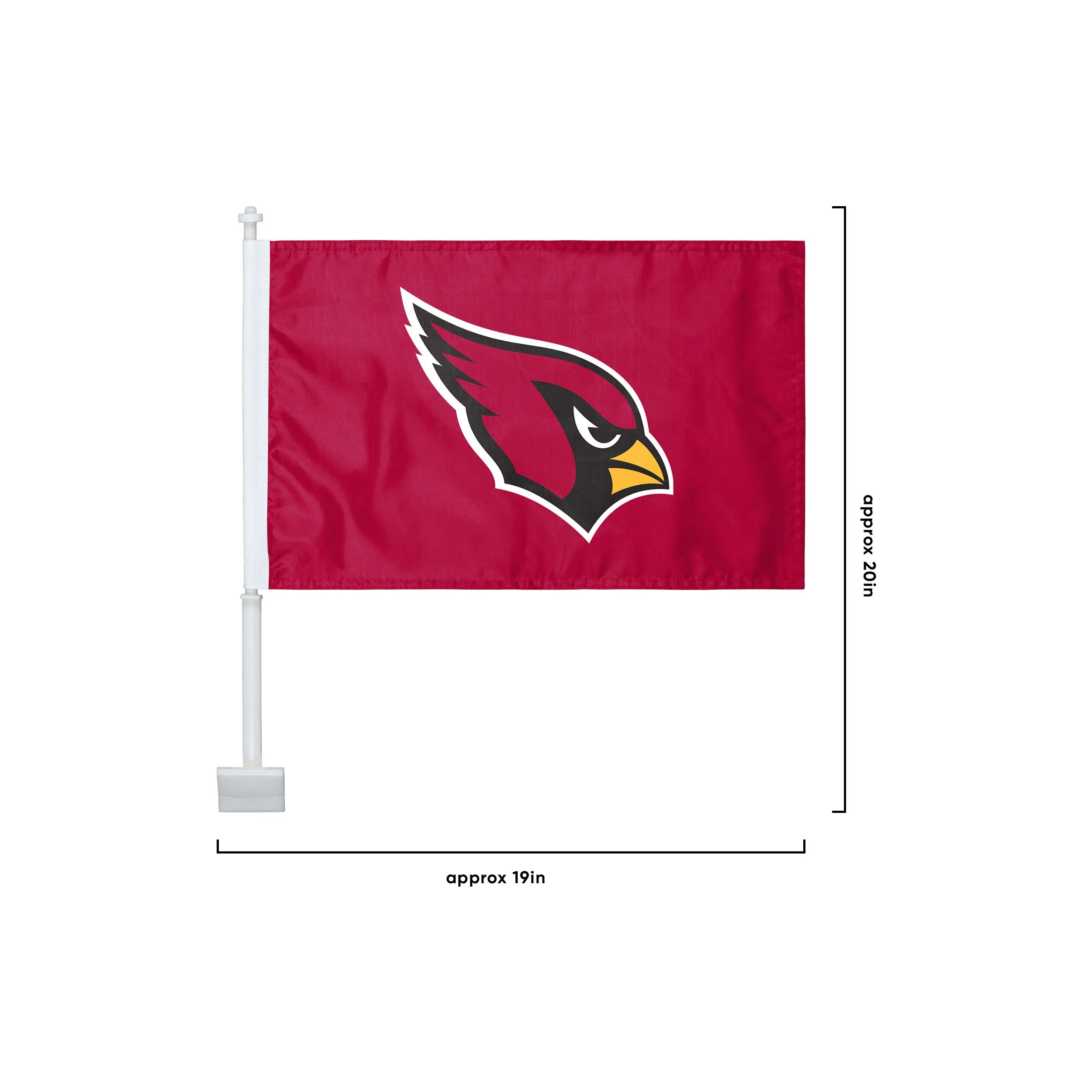 Arizona Cardinals NFL 2 Pack Solid Car Flag - Image 3