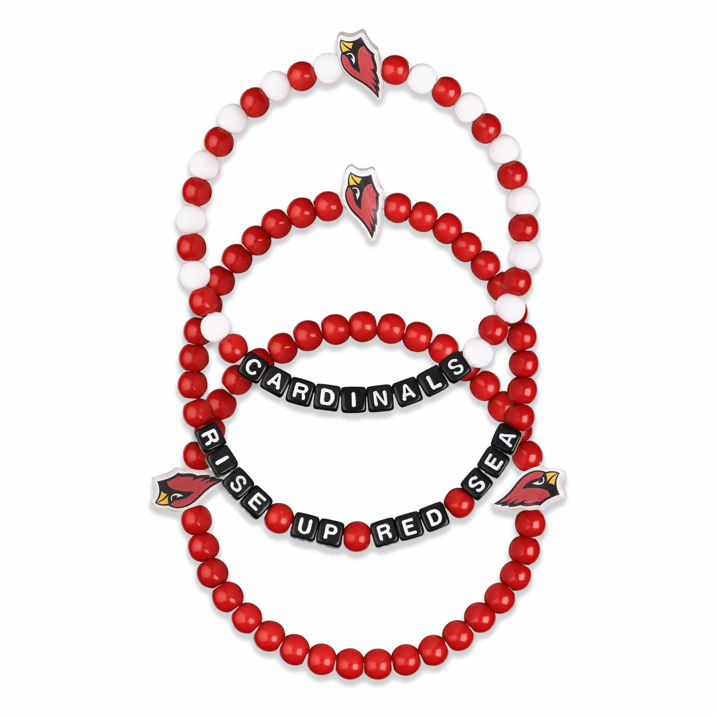 Arizona Cardinals NFL 3 Pack Beaded Friendship Bracelet