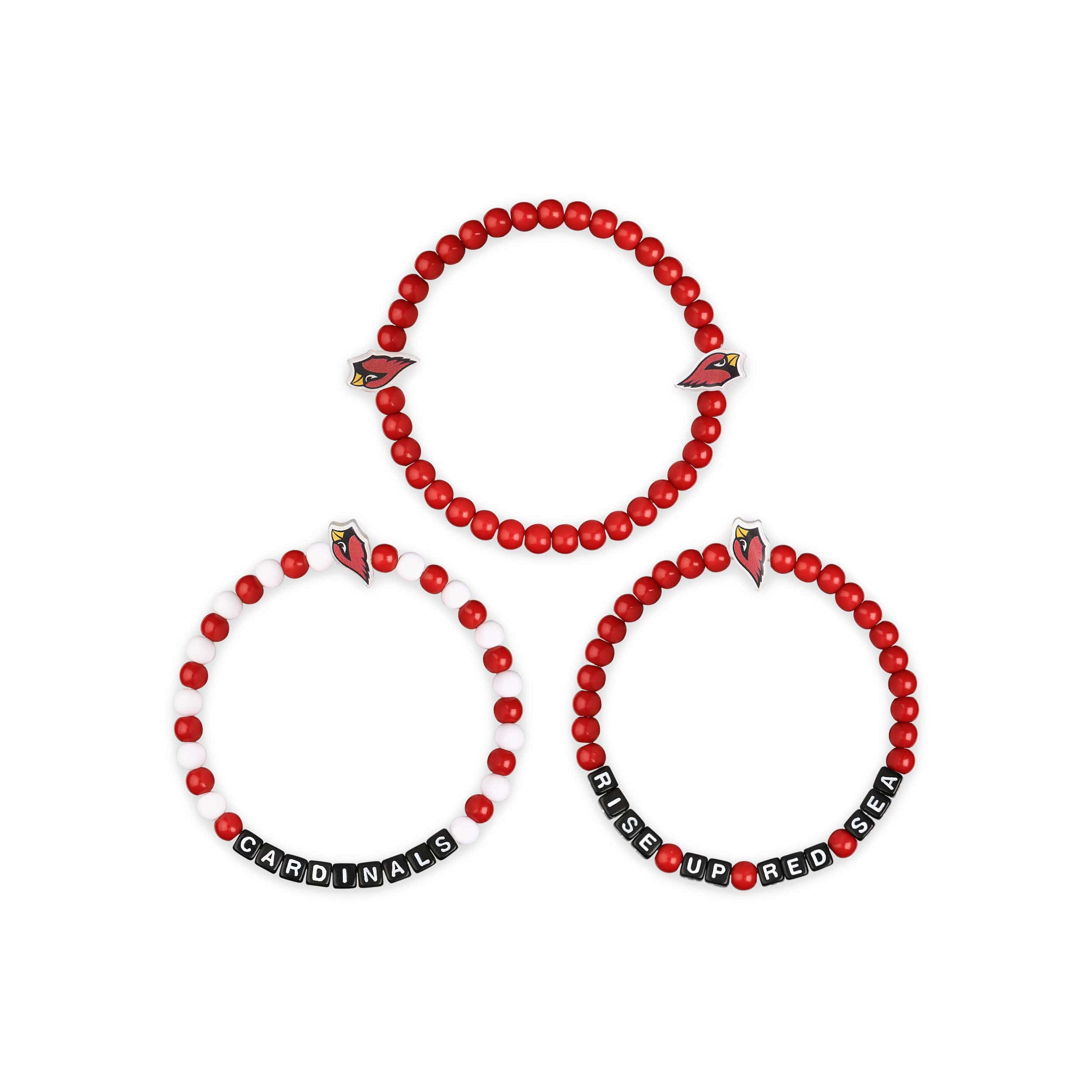 Arizona Cardinals NFL 3 Pack Beaded Friendship Bracelet - Image 3