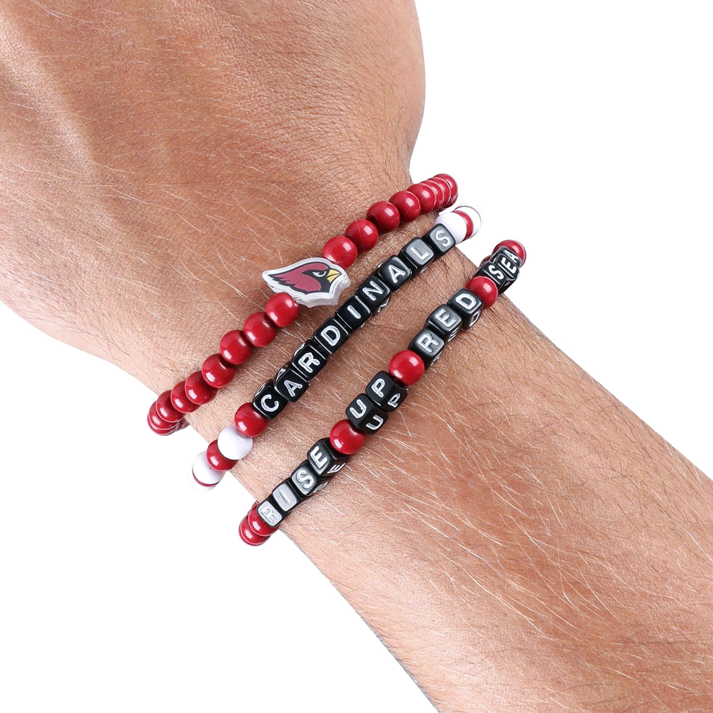 Arizona Cardinals NFL 3 Pack Beaded Friendship Bracelet - Image 4