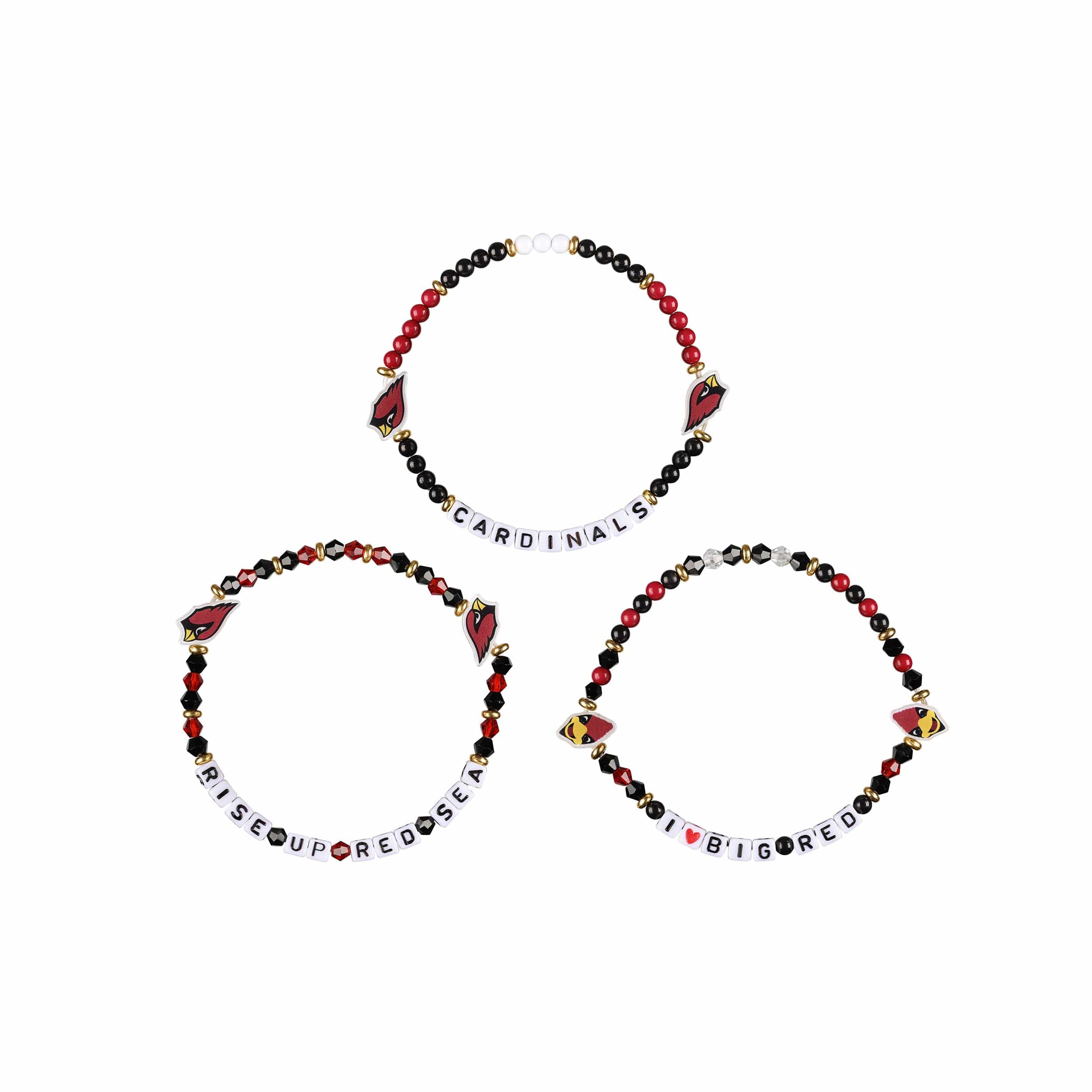 Arizona Cardinals NFL 3 Pack Friendship Bracelet - Image 3