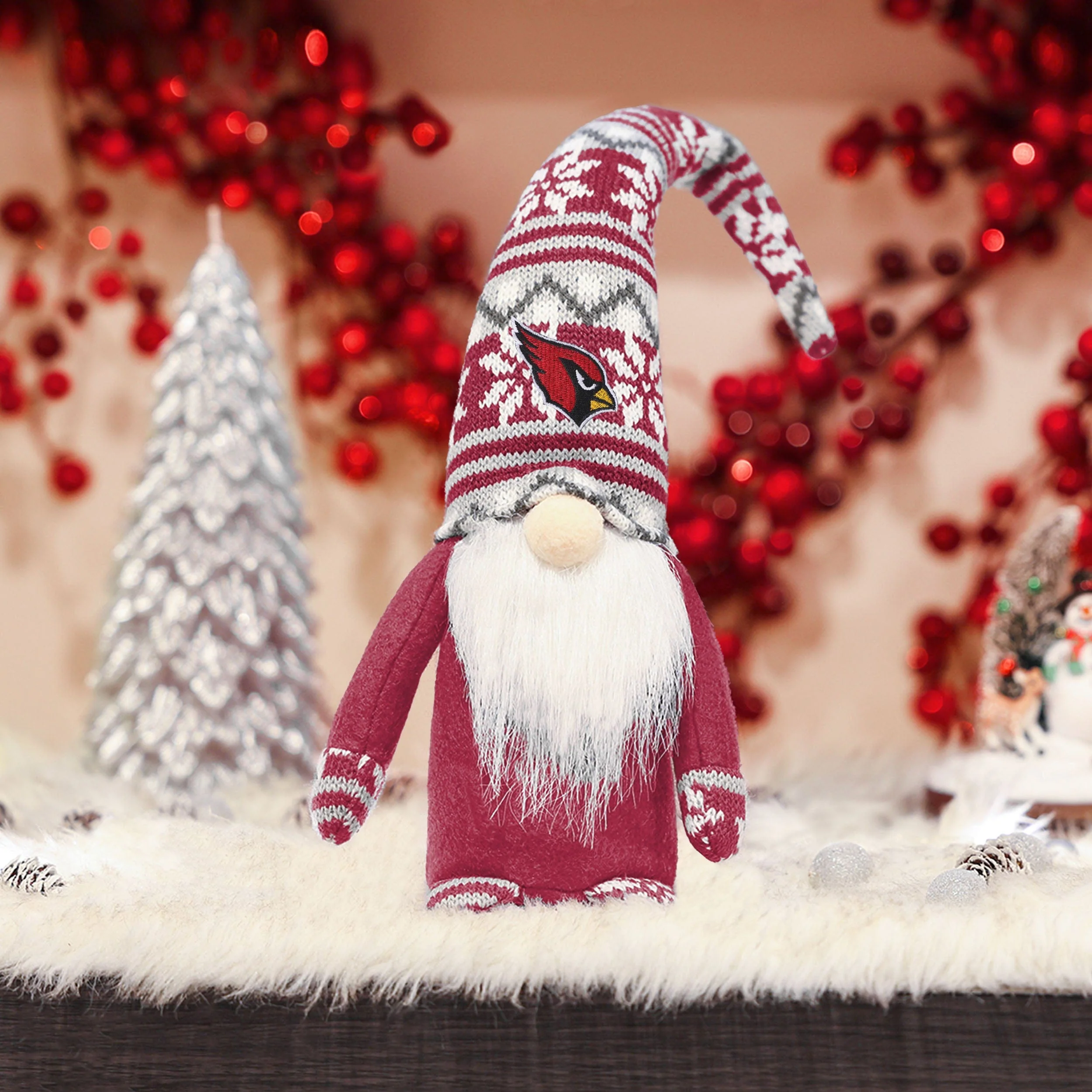 Arizona Cardinals NFL Bent Hat Plush Gnome - Image 2