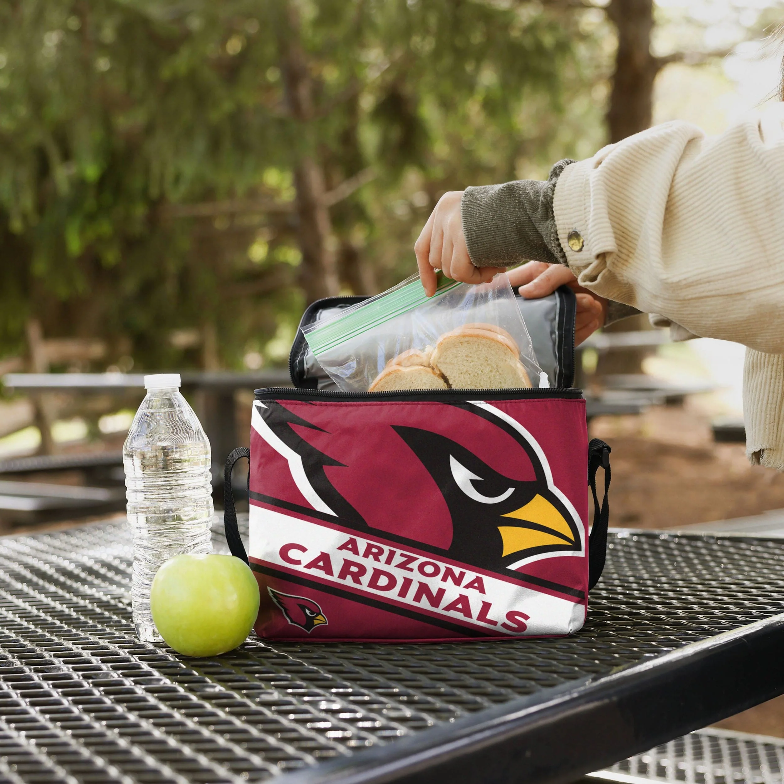 Arizona Cardinals NFL Big Logo Stripe 6 Pack Cooler - Image 3