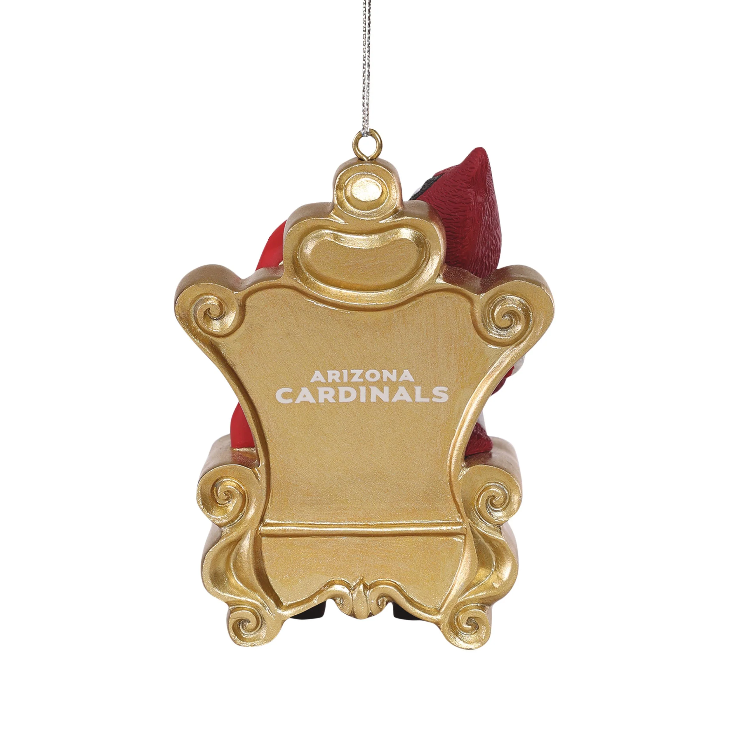 Arizona Cardinals NFL Big Red Mascot on Santas Lap Ornament - Image 3