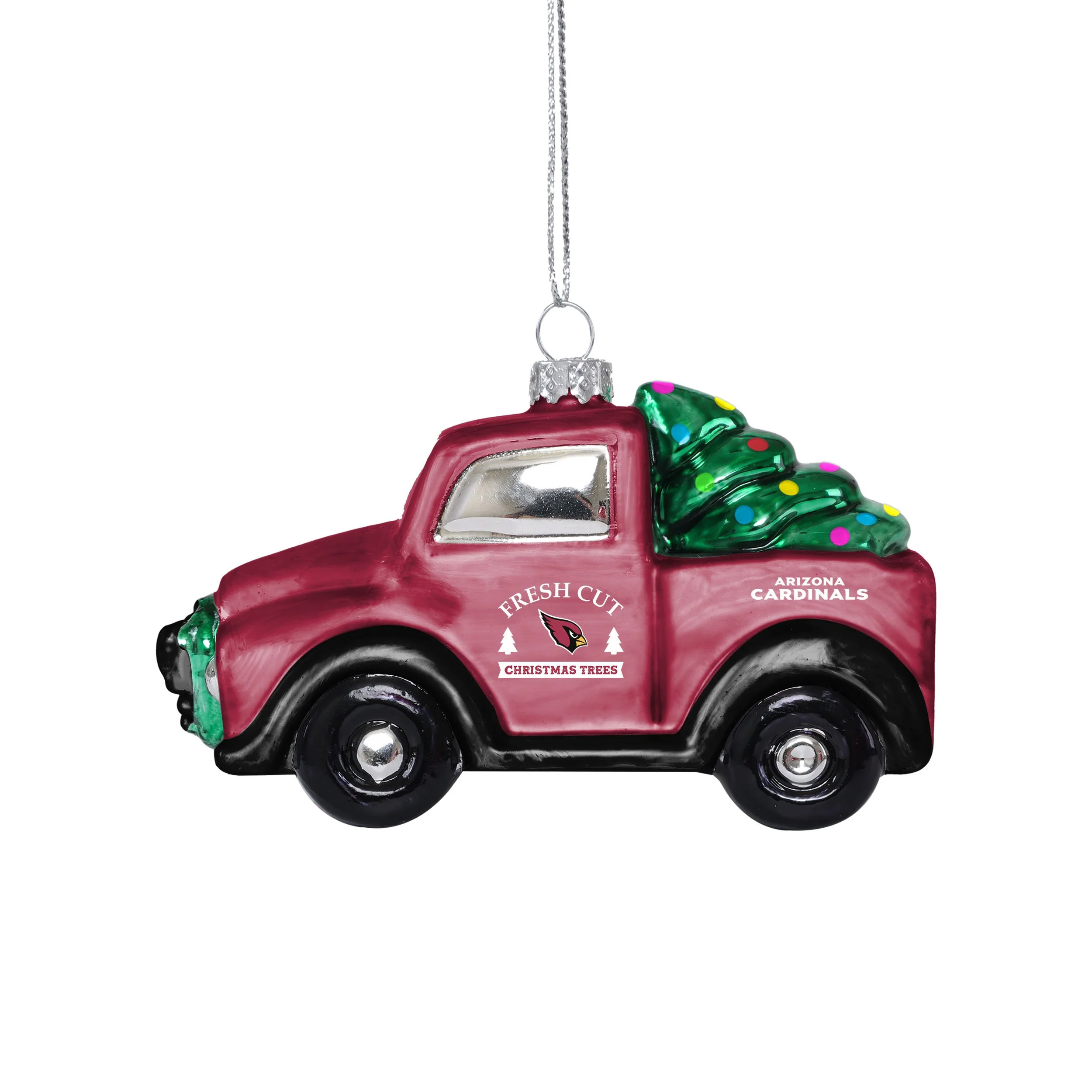 Arizona Cardinals NFL Blown Glass Truck Ornament