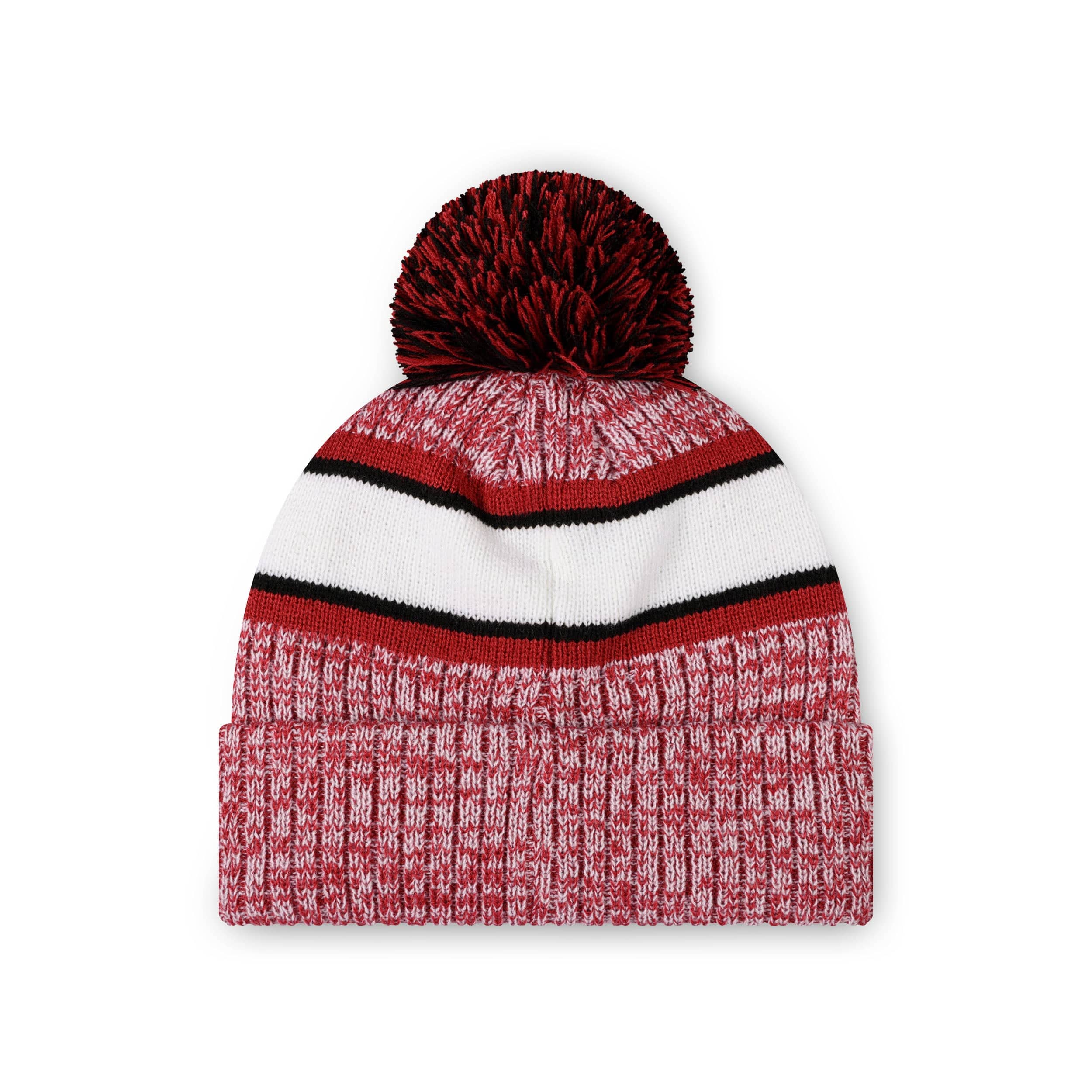Arizona Cardinals NFL Heather Team Stripe Lined Pom Beanie - Image 2