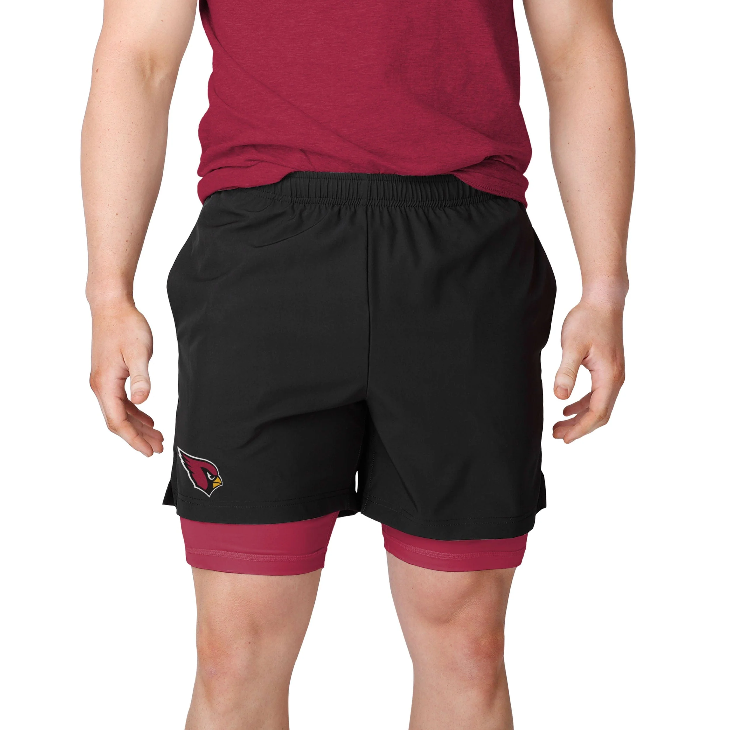 Arizona Cardinals NFL Mens Black Team Color Lining Shorts - Image 2