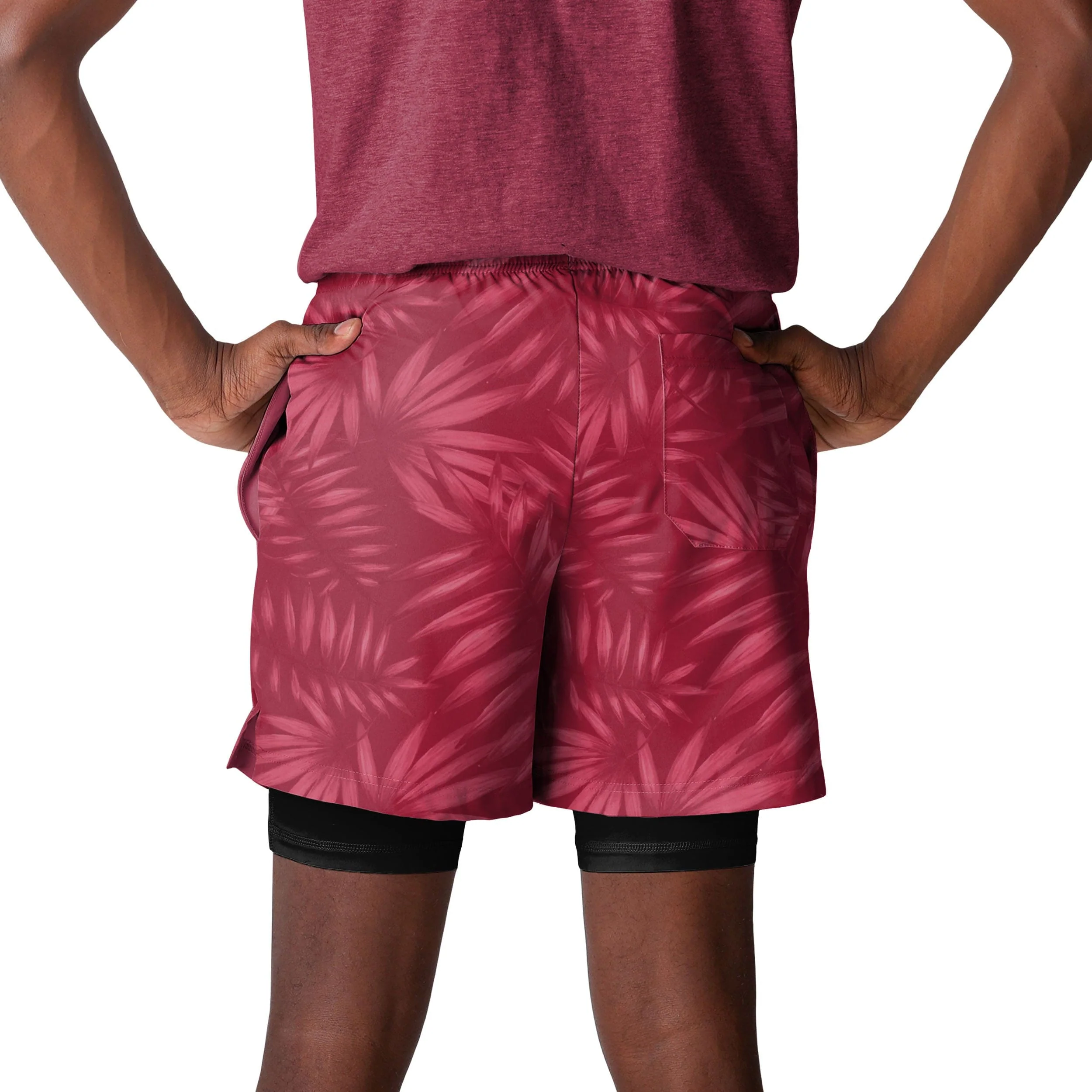 Arizona Cardinals NFL Mens Floral Black Liner Shorts - Image 3