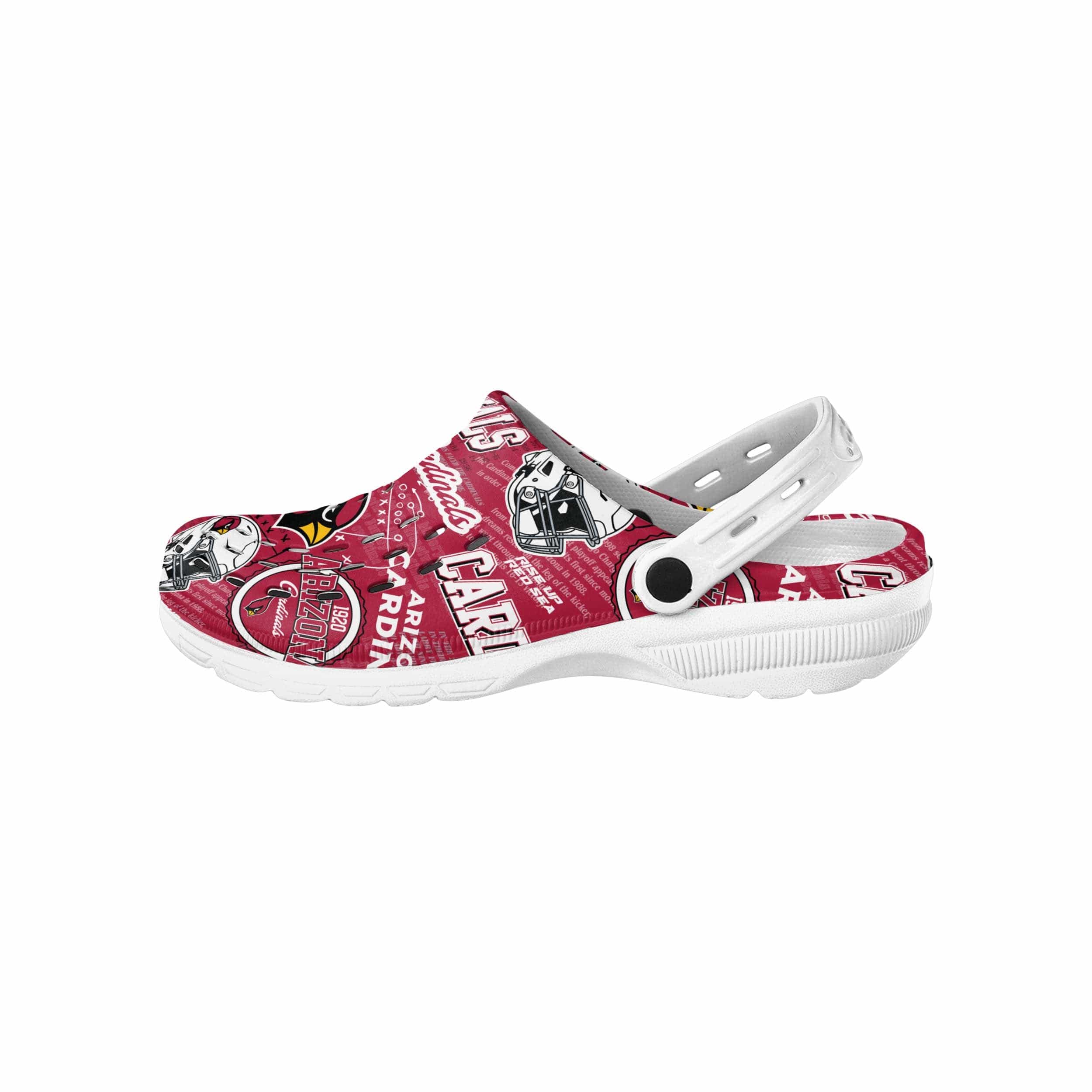 Arizona Cardinals NFL Mens Historic Print Clog With Strap - Image 2