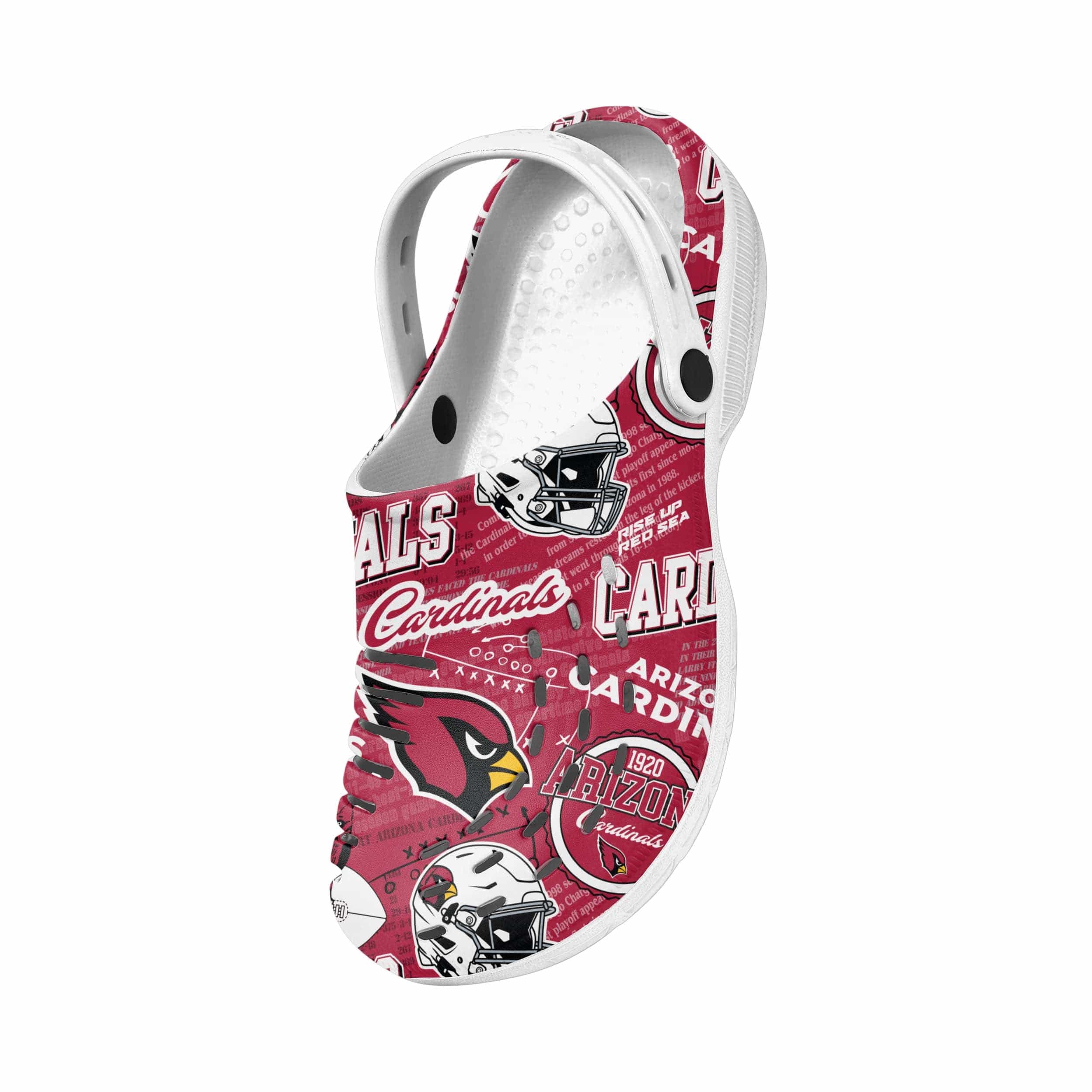 Arizona Cardinals NFL Mens Historic Print Clog With Strap - Image 3