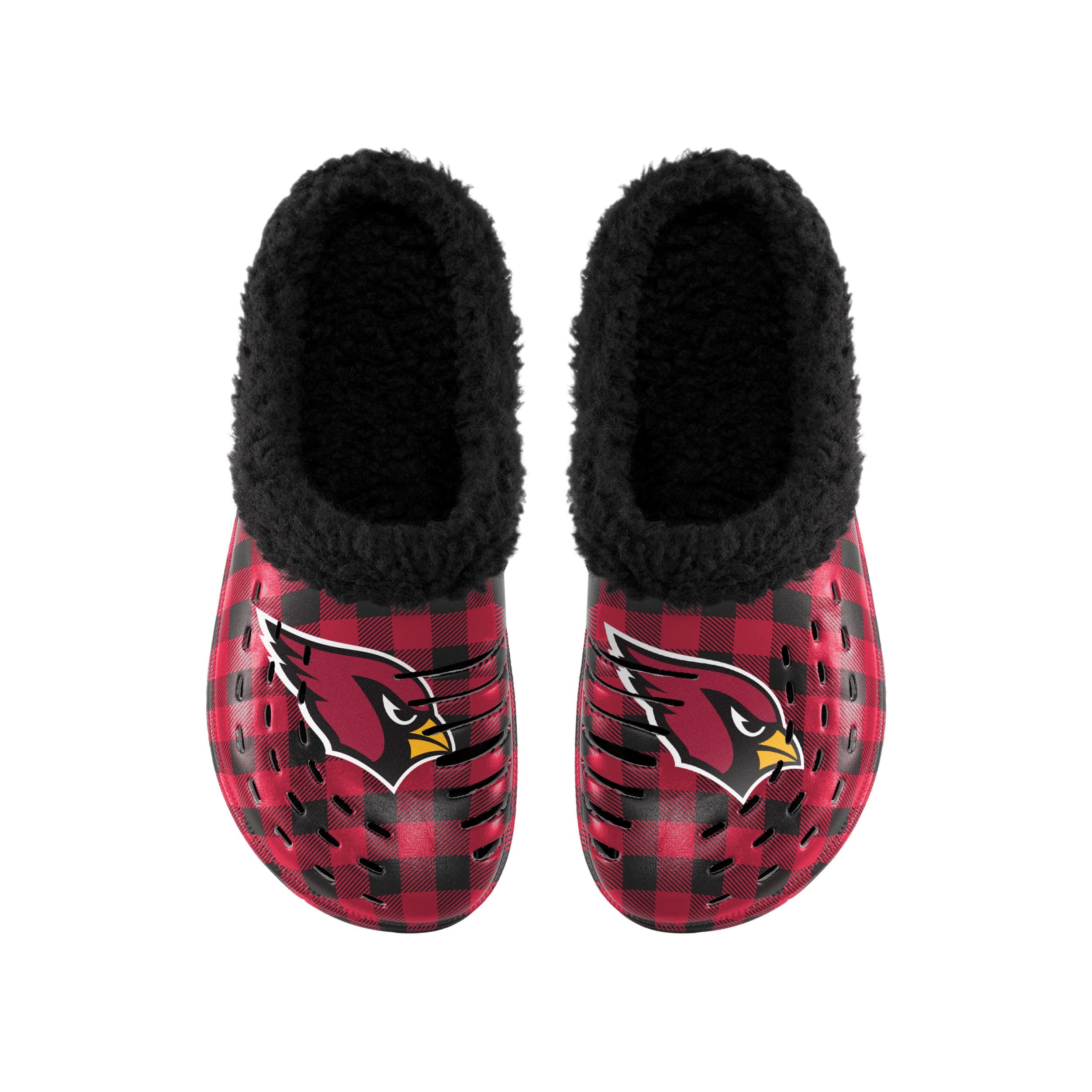 Arizona Cardinals NFL Mens Sherpa Lined Buffalo Check Clog - Image 4