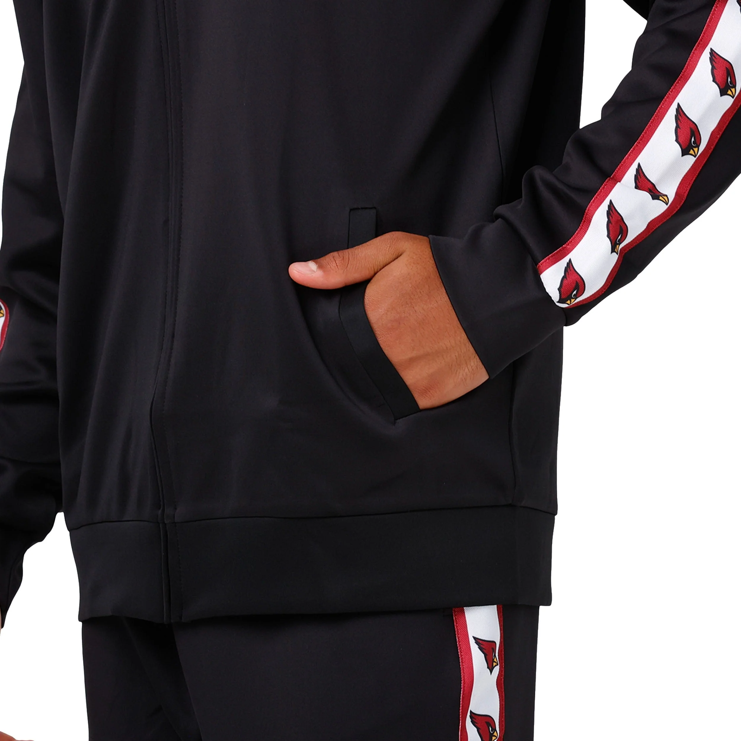 Arizona Cardinals NFL Mens Stripe Logo Track Jacket - Image 4