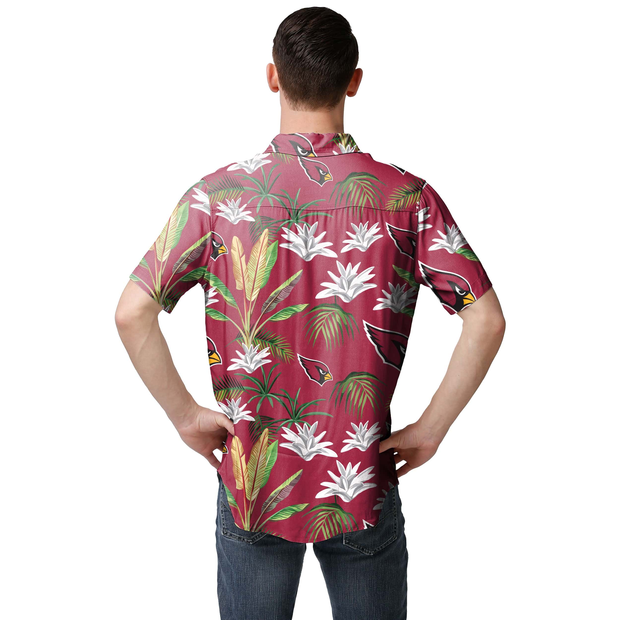 Arizona Cardinals NFL Mens Victory Vacay Button Up Shirt - Image 3