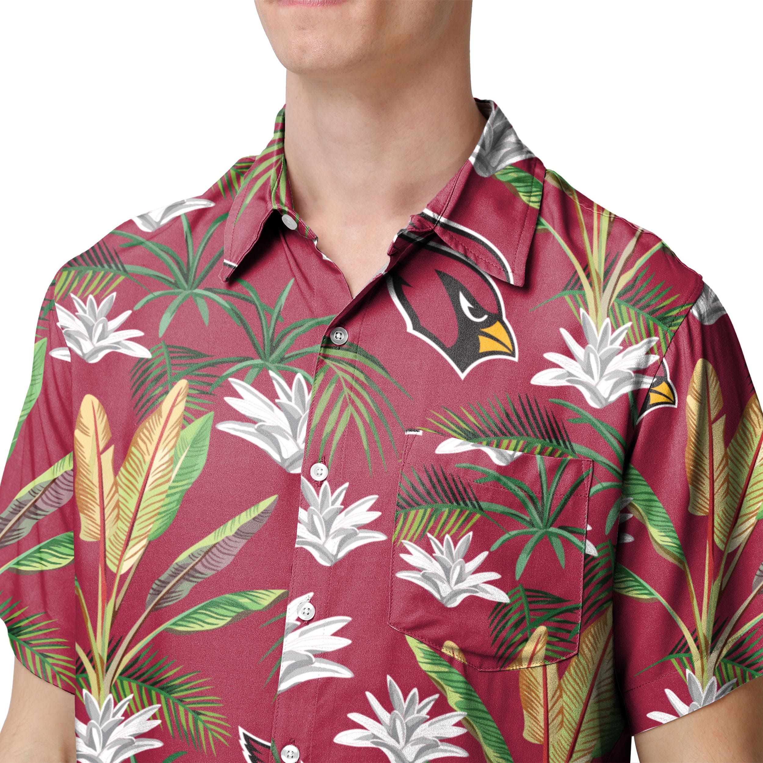 Arizona Cardinals NFL Mens Victory Vacay Button Up Shirt - Image 4