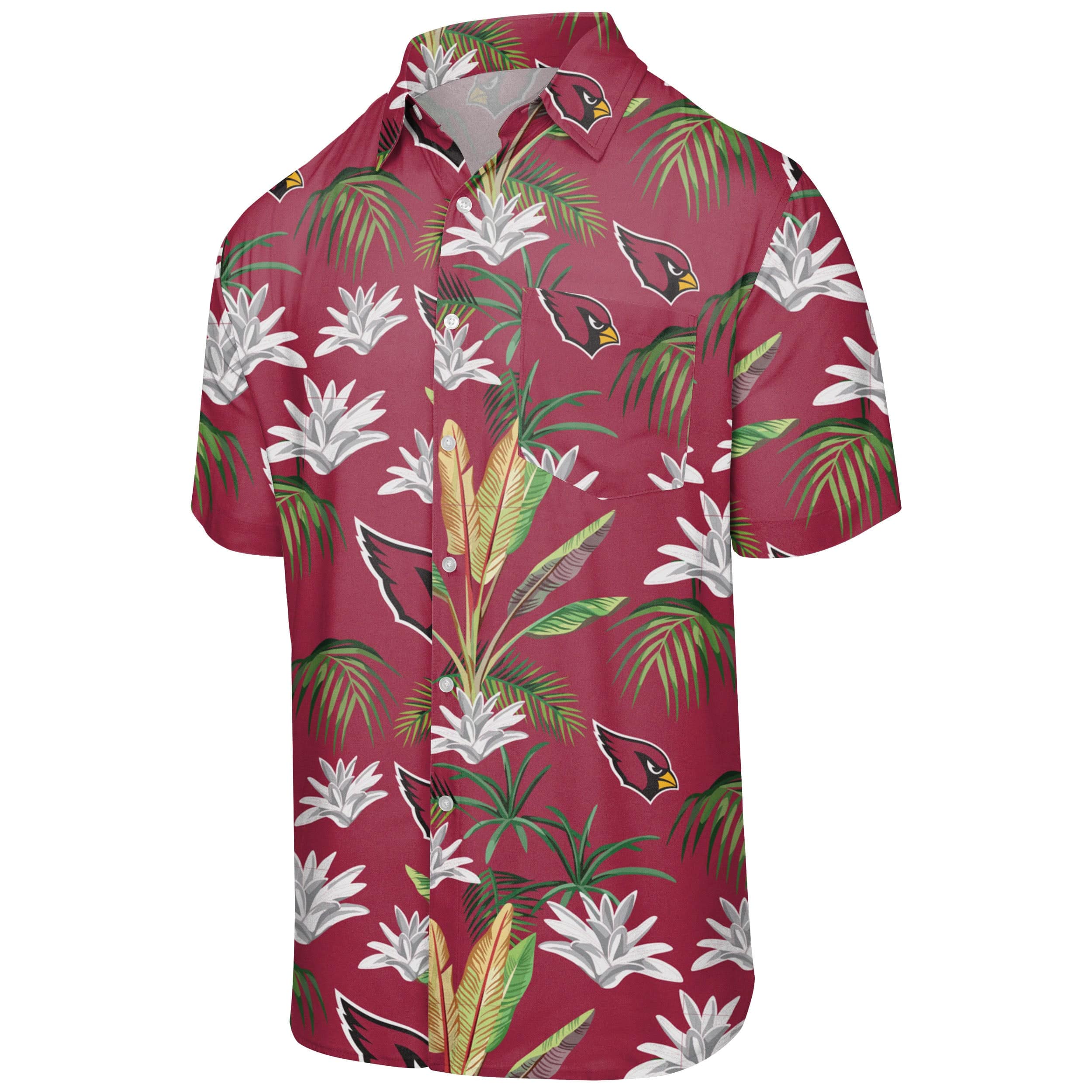 Arizona Cardinals NFL Mens Victory Vacay Button Up Shirt - Image 5