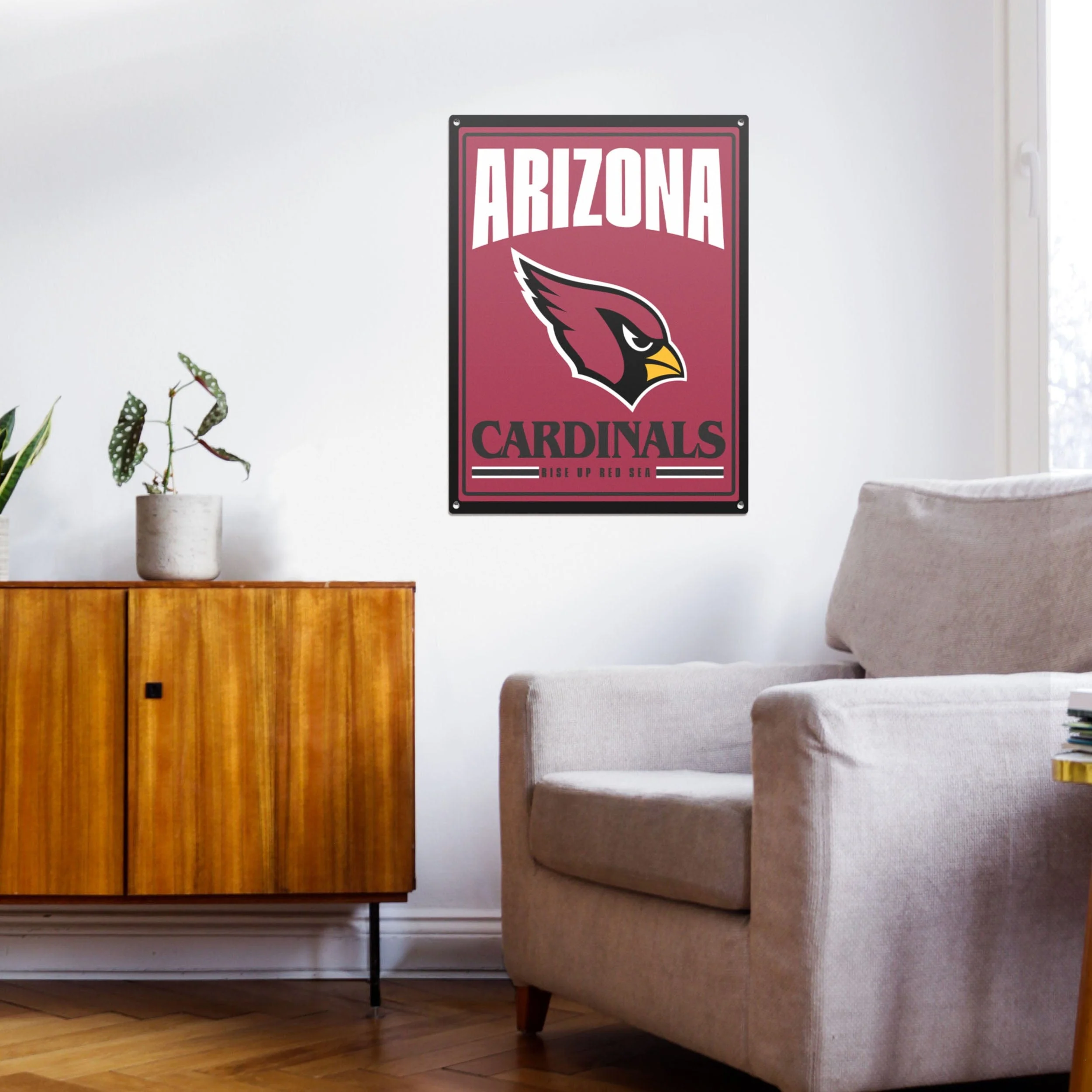 Arizona Cardinals NFL Metal Tacker Wall Sign - Image 3