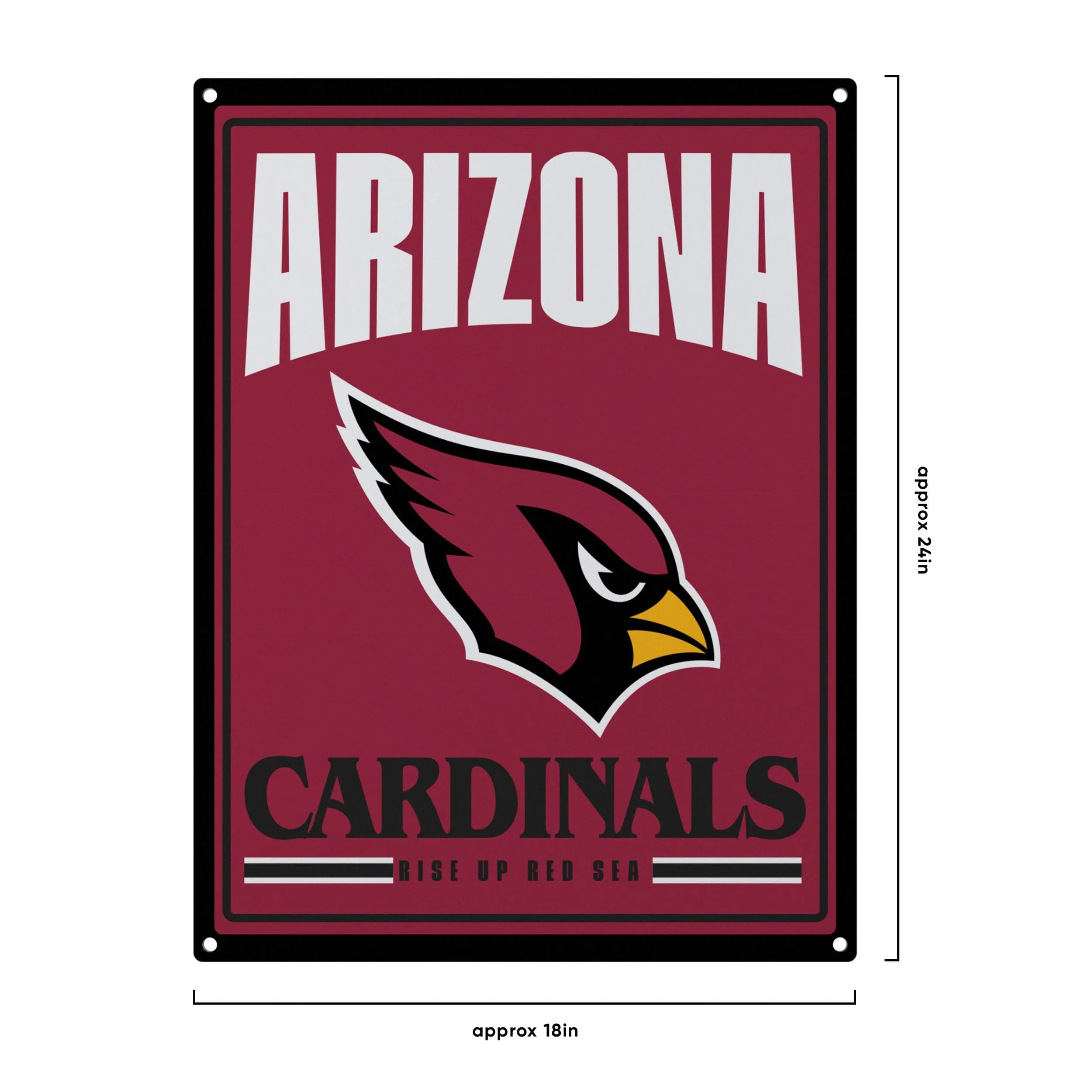 Arizona Cardinals NFL Metal Tacker Wall Sign - Image 4