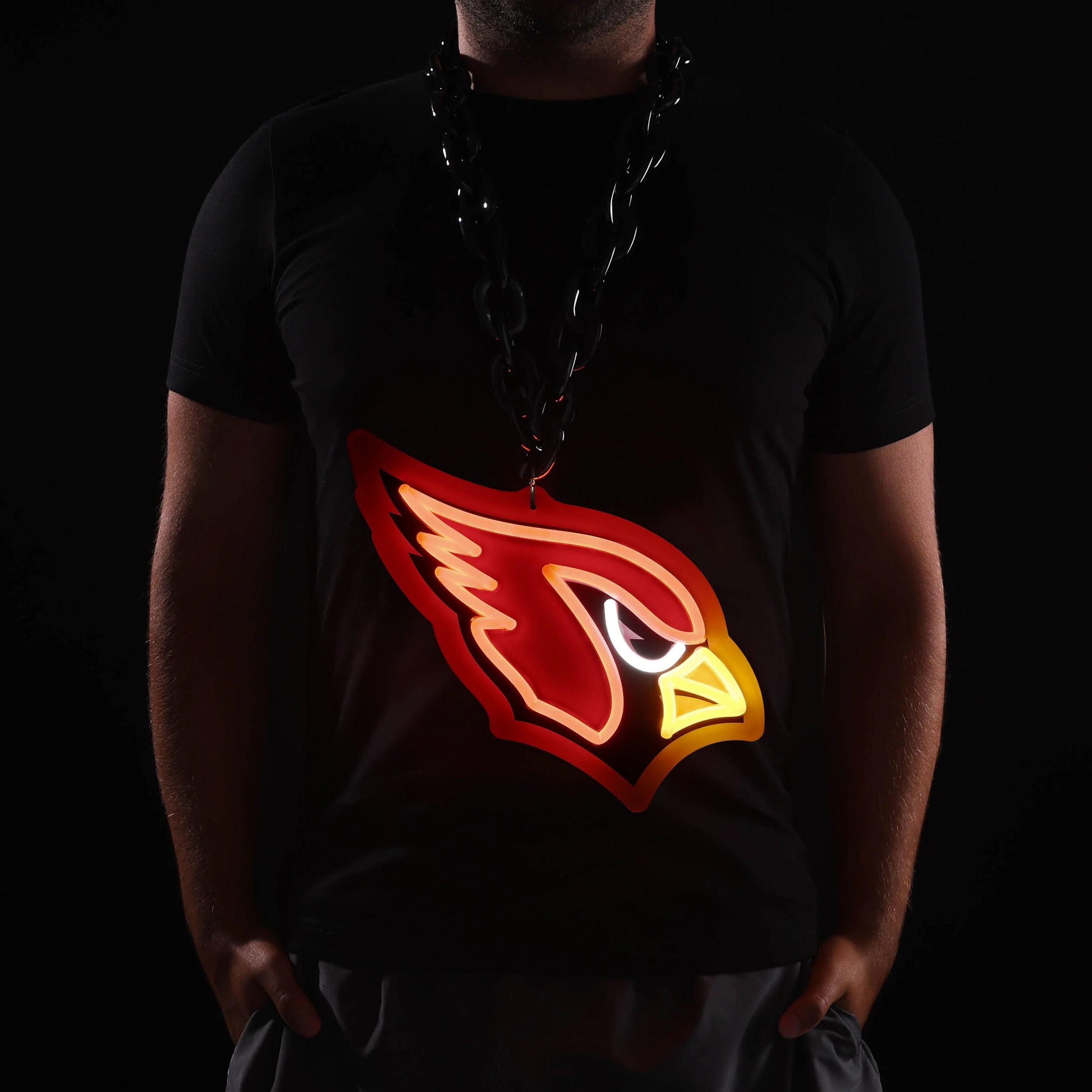 Arizona Cardinals NFL Neon Light Up Big Logo Chain - Image 3