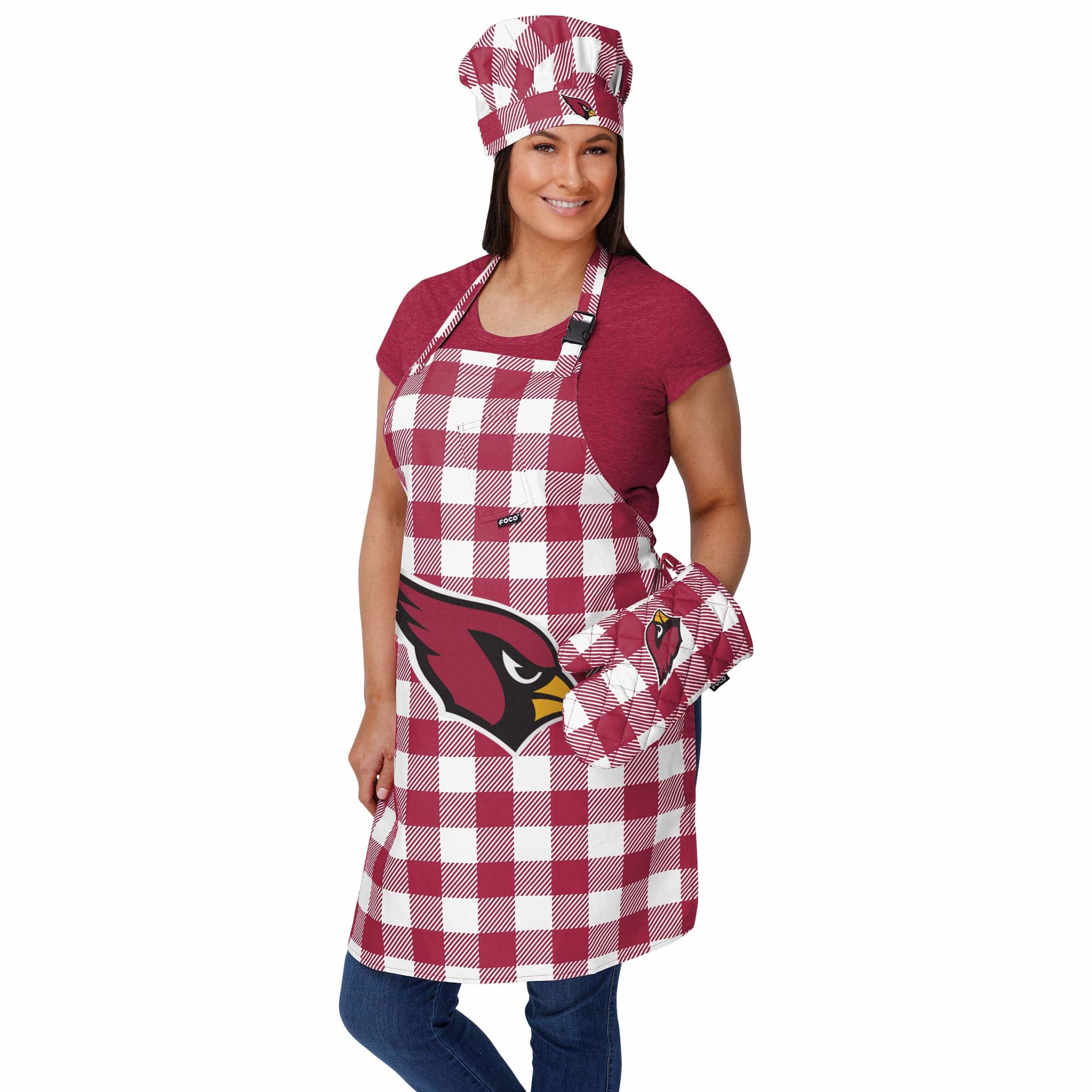 Arizona Cardinals NFL Plaid Oven Mitt - Image 2