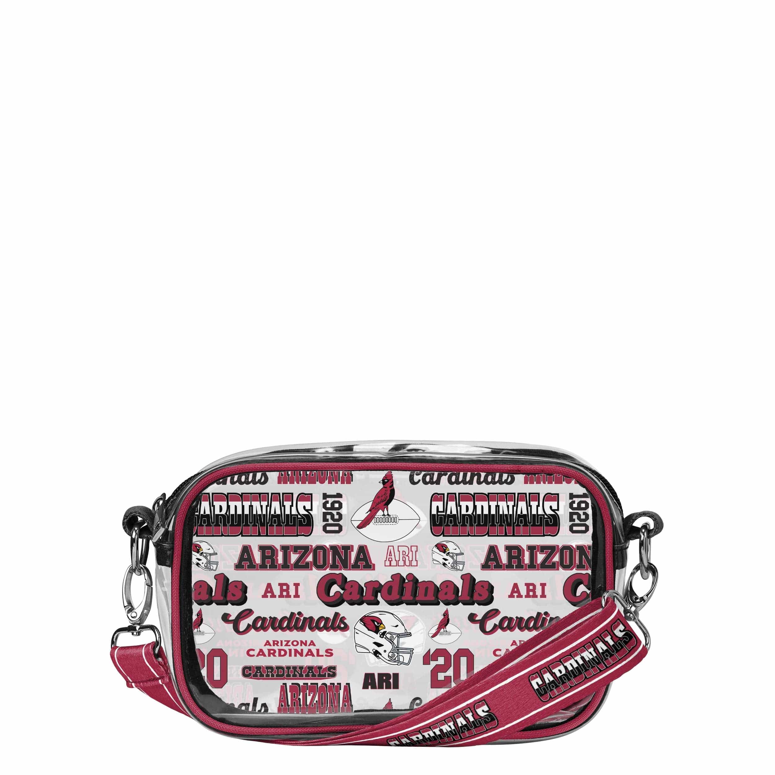 Arizona Cardinals NFL Repeat Retro Print Clear Crossbody Bag