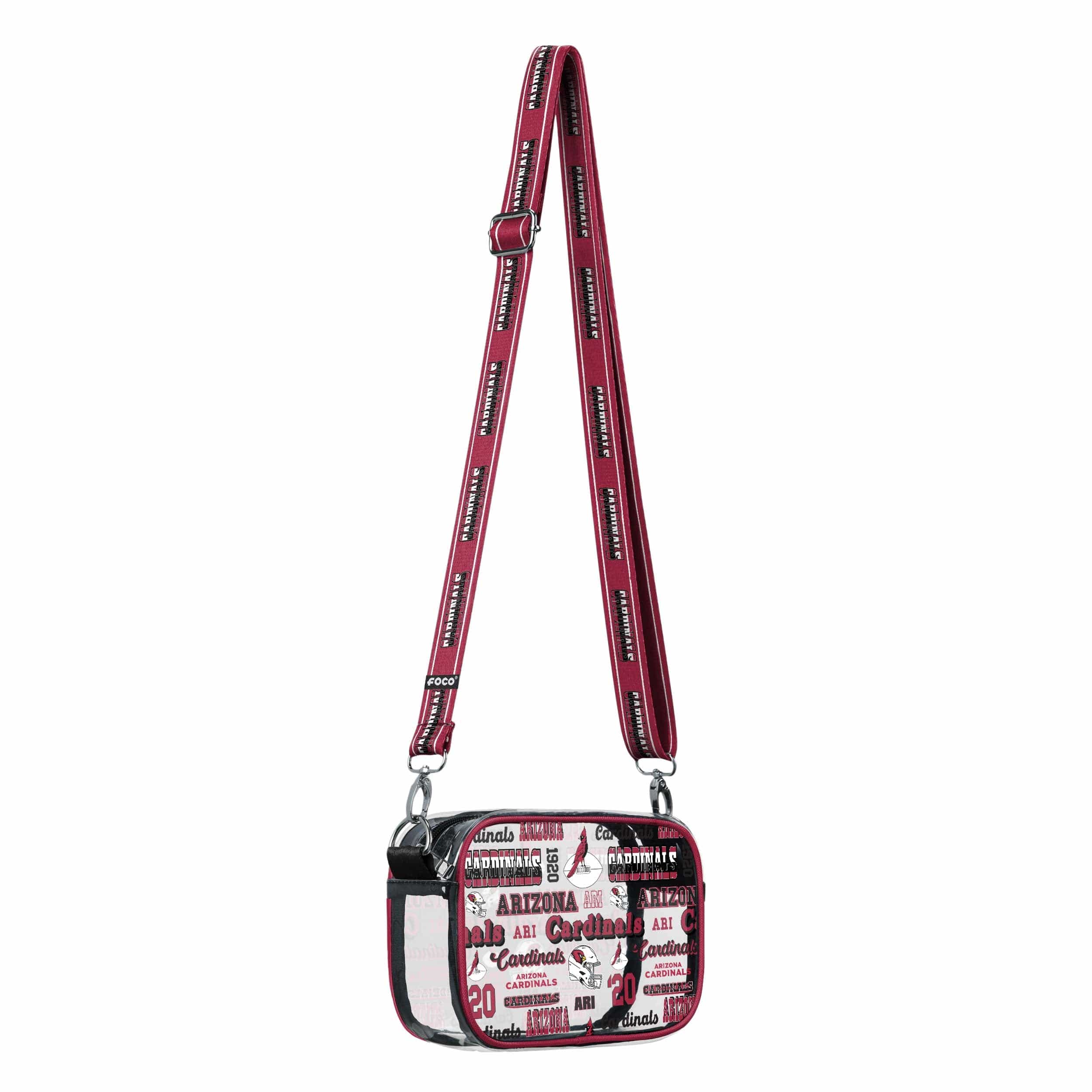 Arizona Cardinals NFL Repeat Retro Print Clear Crossbody Bag - Image 2