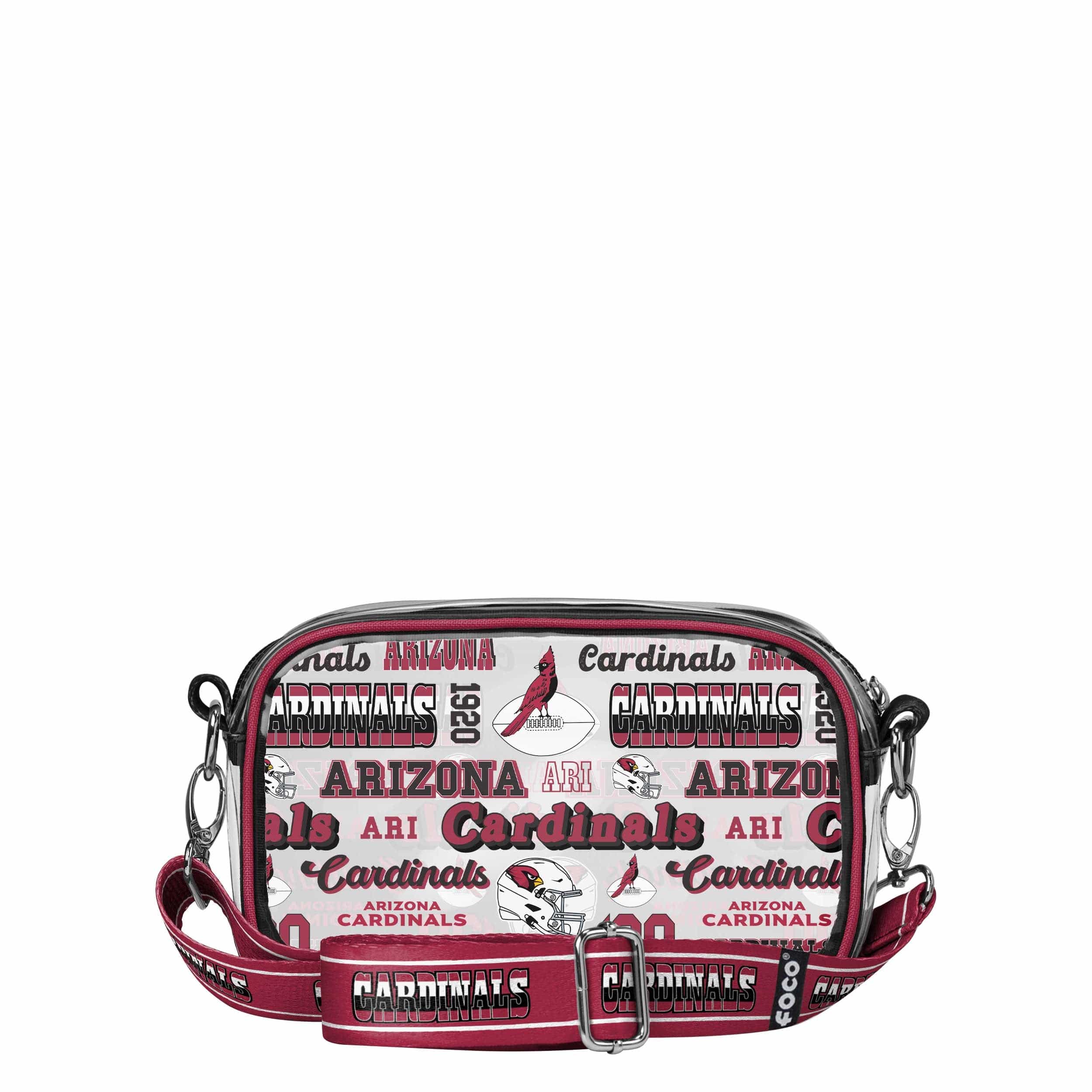 Arizona Cardinals NFL Repeat Retro Print Clear Crossbody Bag - Image 5