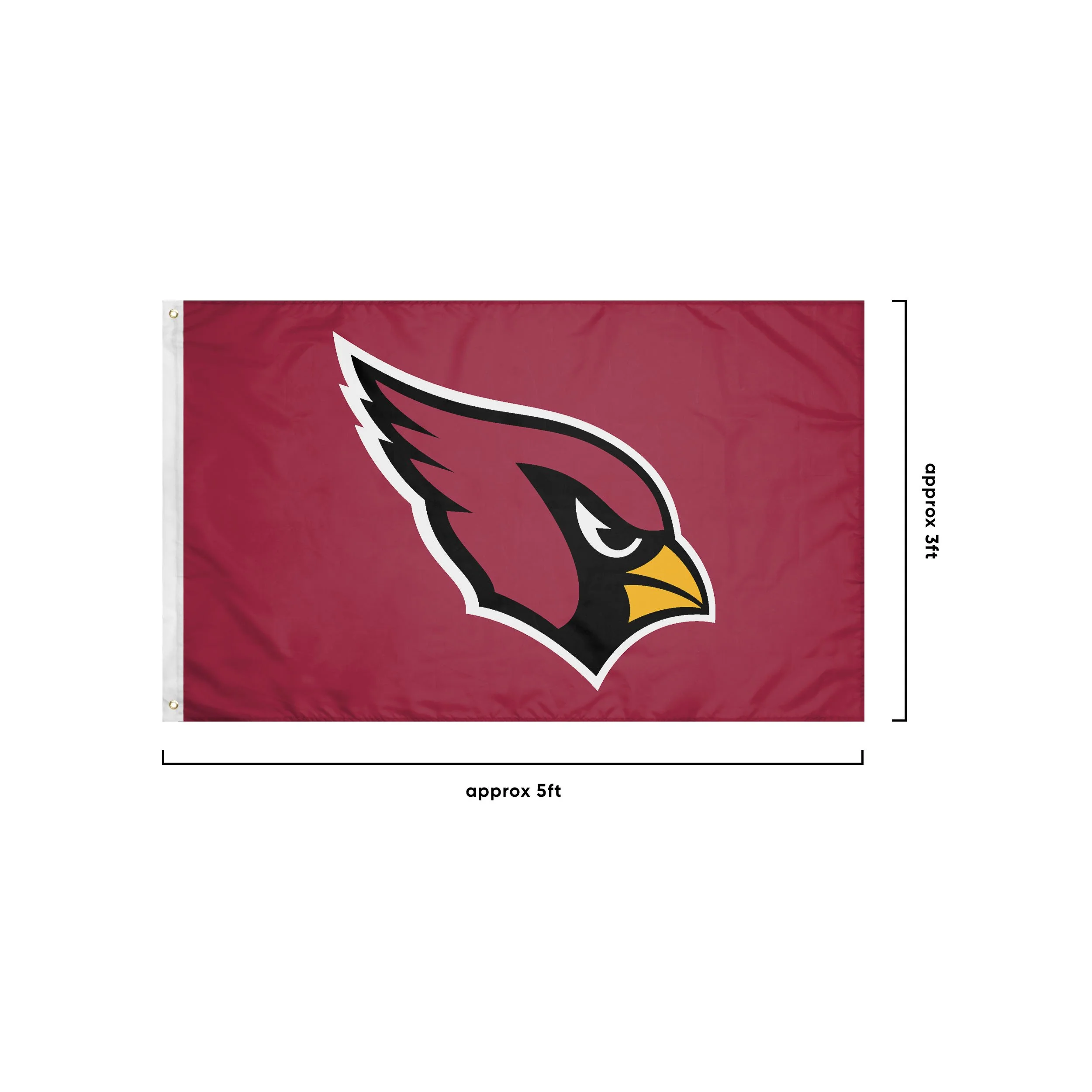 Arizona Cardinals NFL Solid Horizontal Flag - Image 3