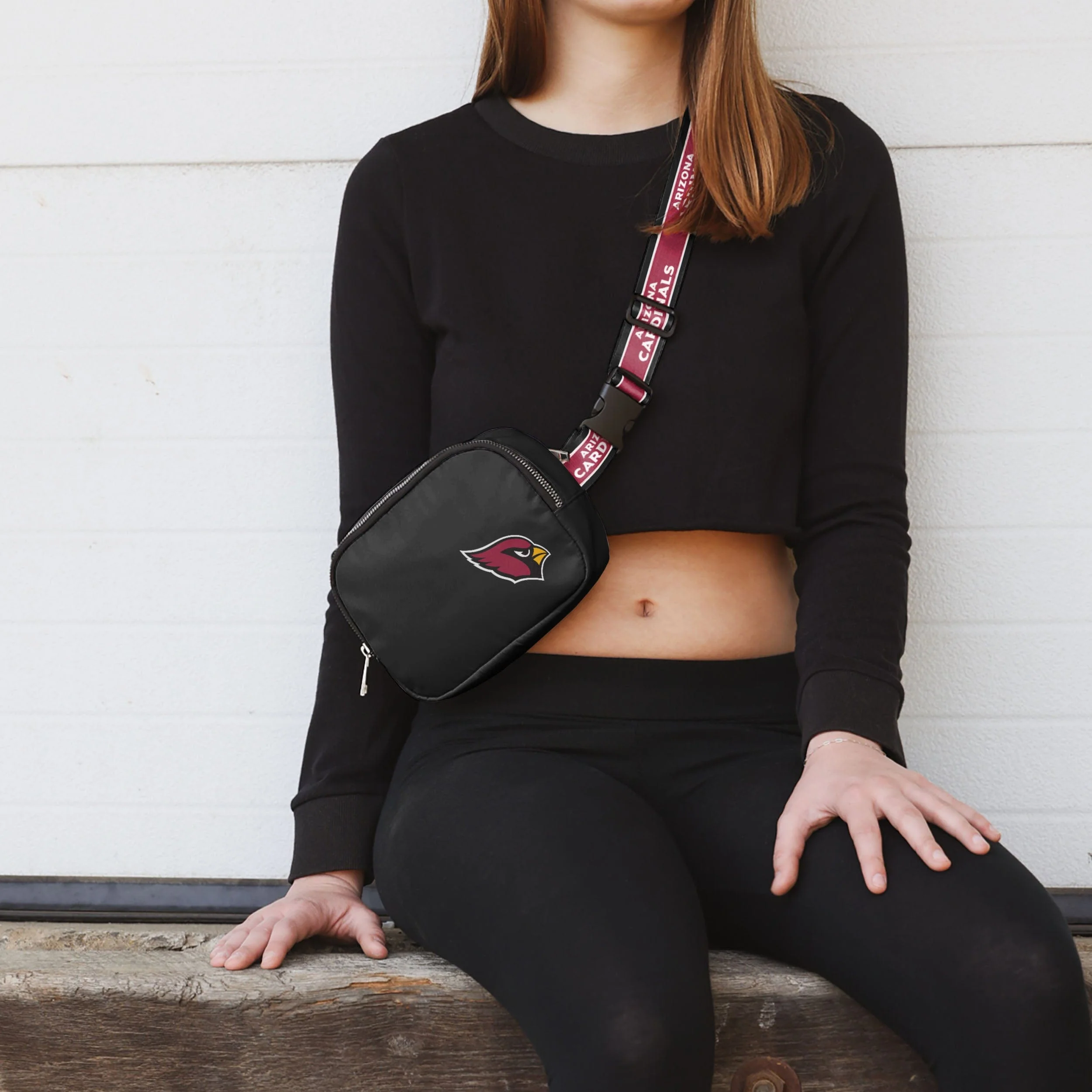 Arizona Cardinals NFL Team Wordmark Crossbody Belt Bag - Image 3