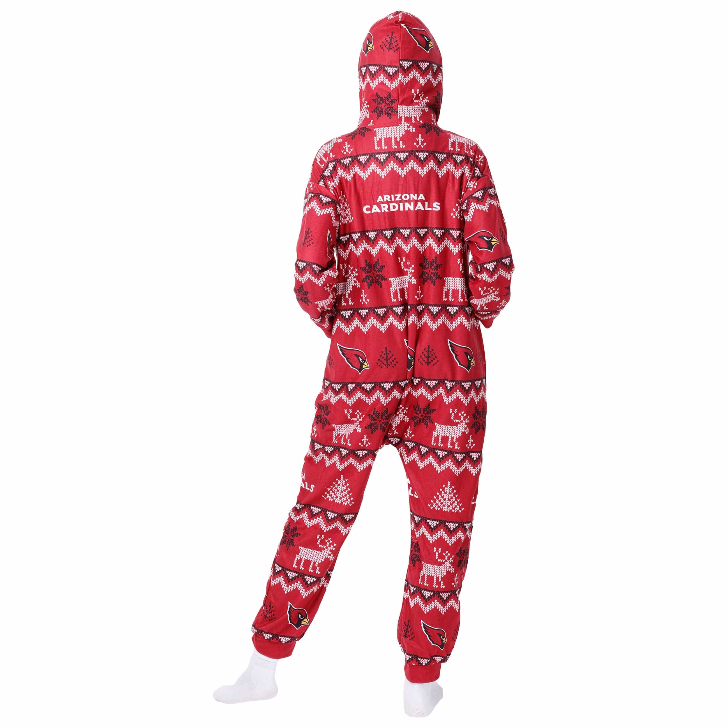 Arizona Cardinals NFL Ugly Pattern One Piece Pajamas - Image 2