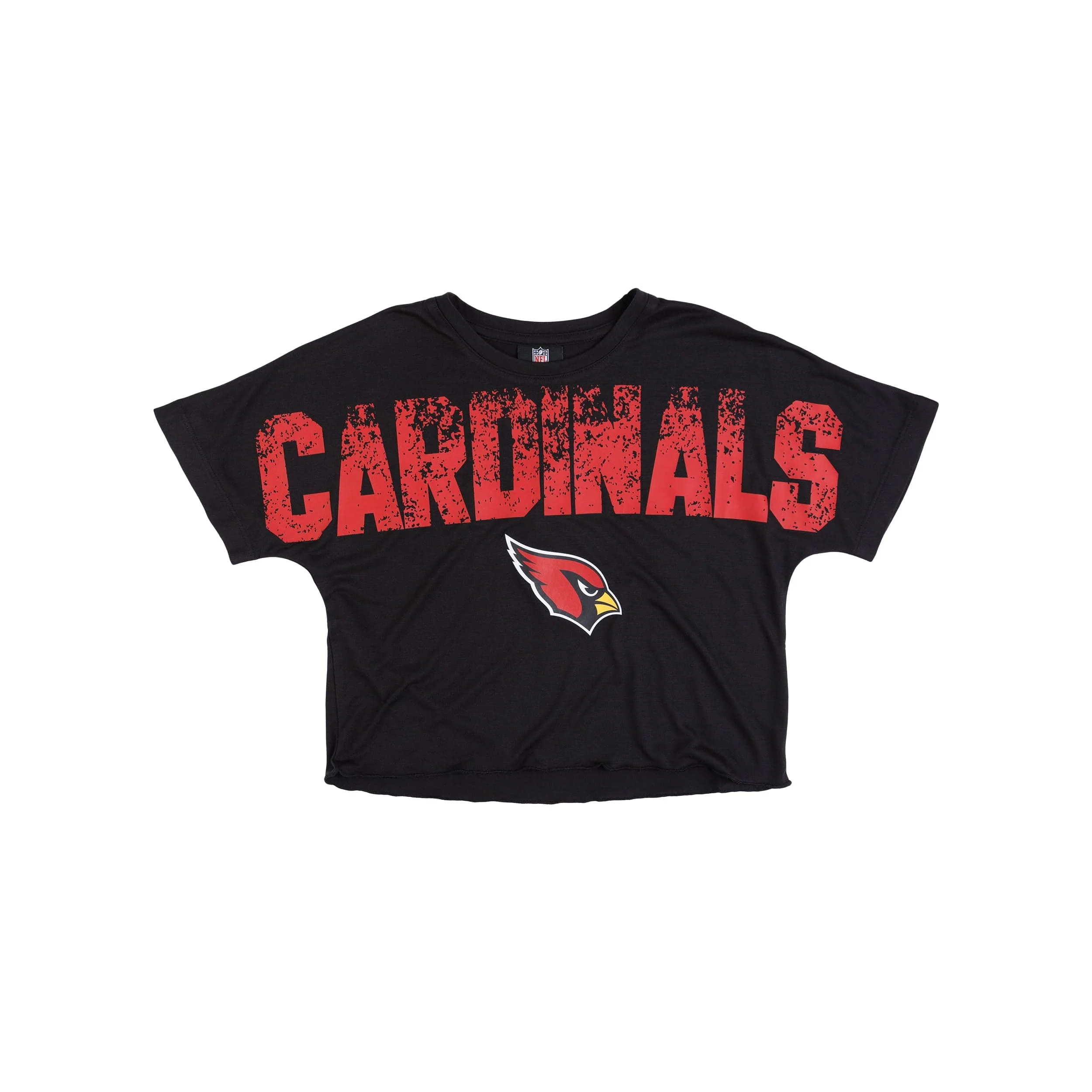 Arizona Cardinals NFL Womens Distressed Wordmark Crop Top - Image 3