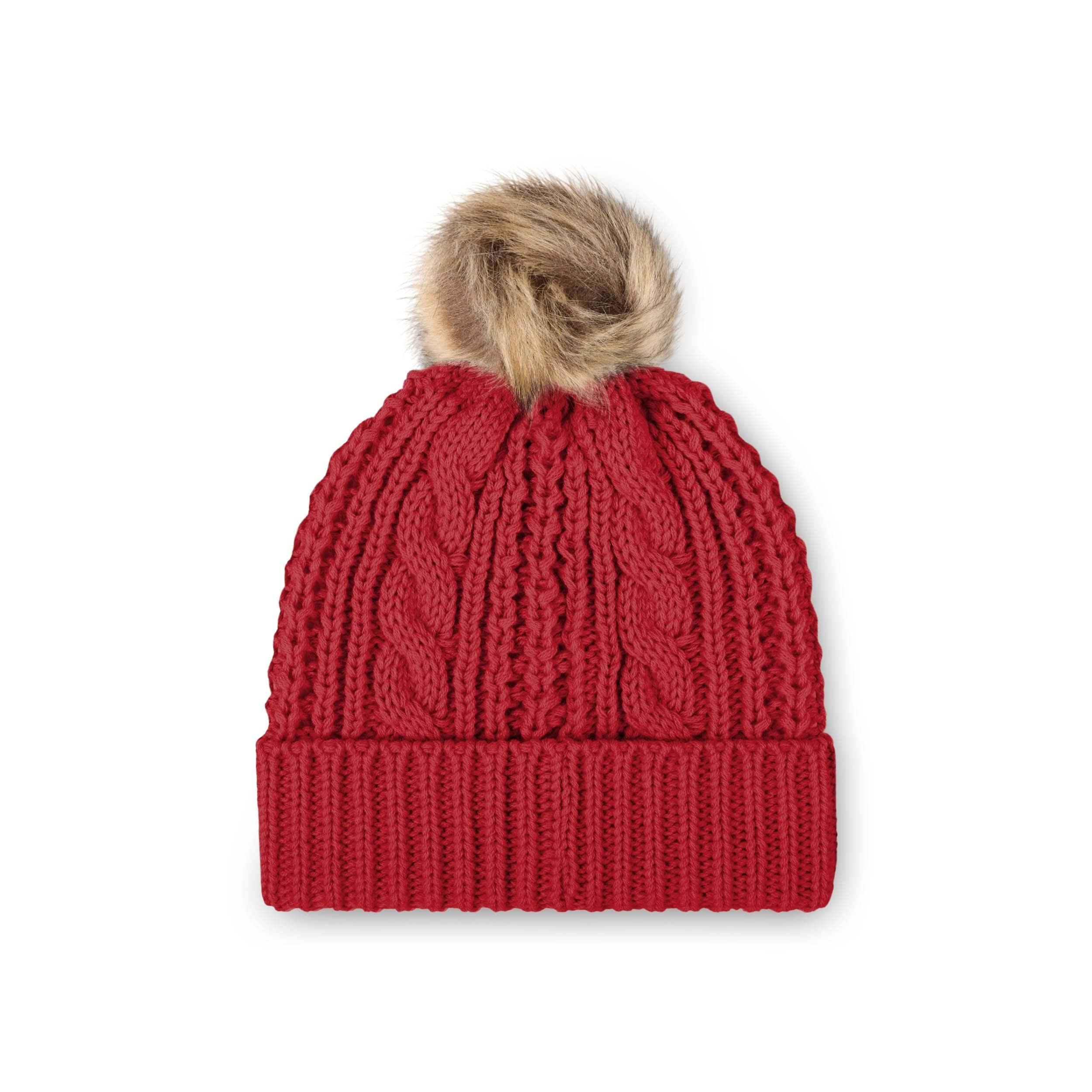 Arizona Cardinals NFL Womens Faux Fur Pom Beanie - Image 2