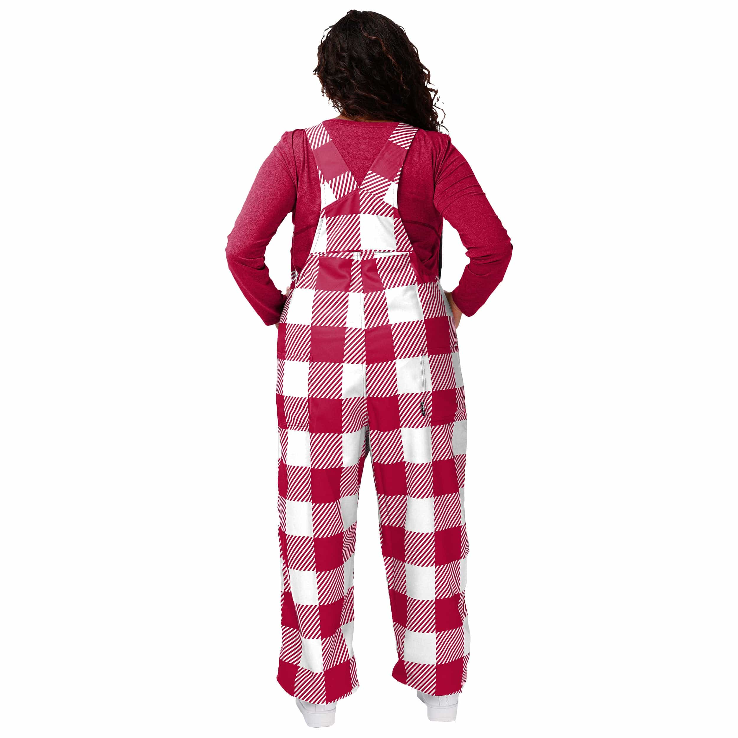 Arizona Cardinals NFL Womens Plaid Bib Overalls - Image 2