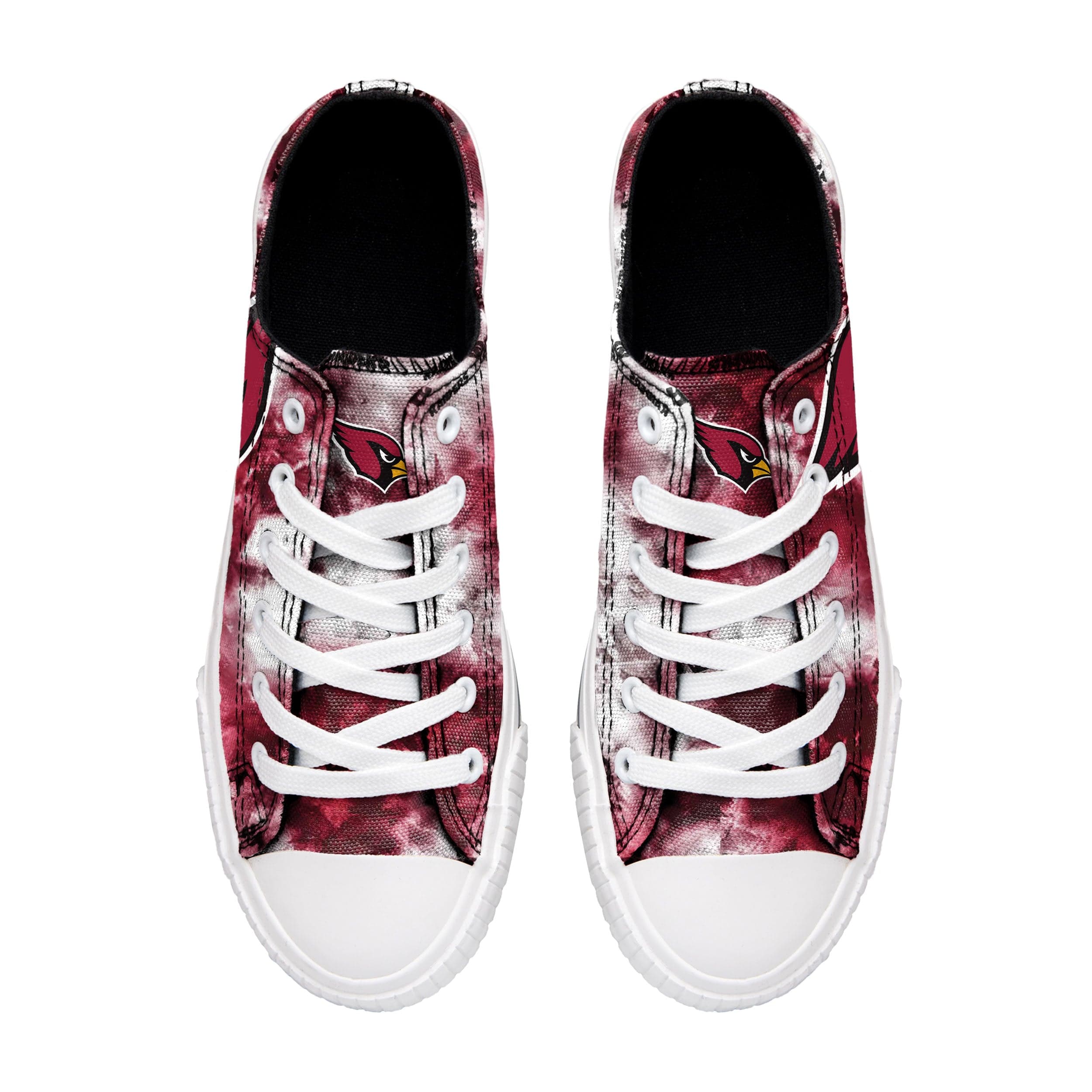 Arizona Cardinals NFL Womens Red Low Top Tie-Dye Canvas Shoe - Image 3