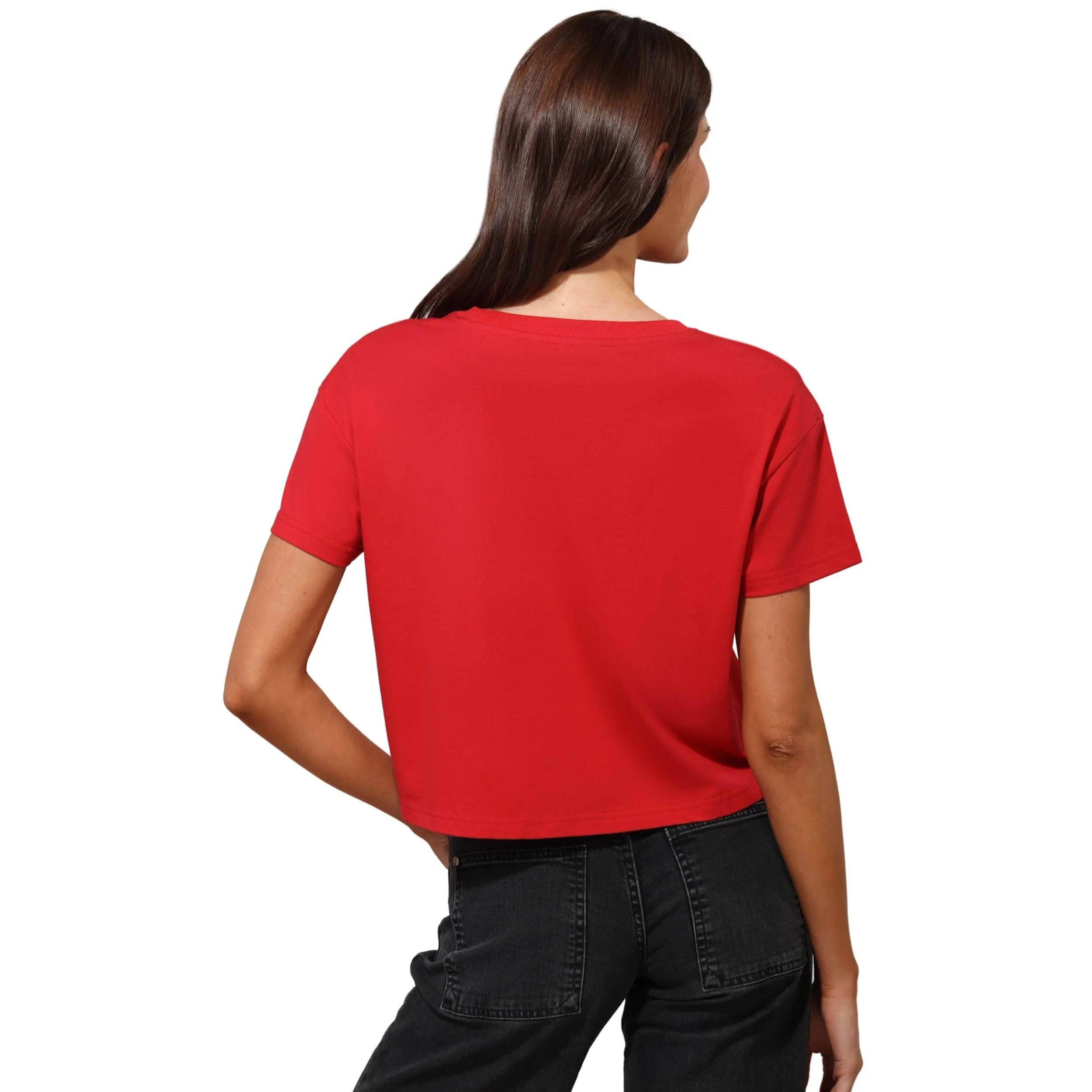 Arizona Cardinals NFL Womens Rhinestone Logo Crop Top - Image 3