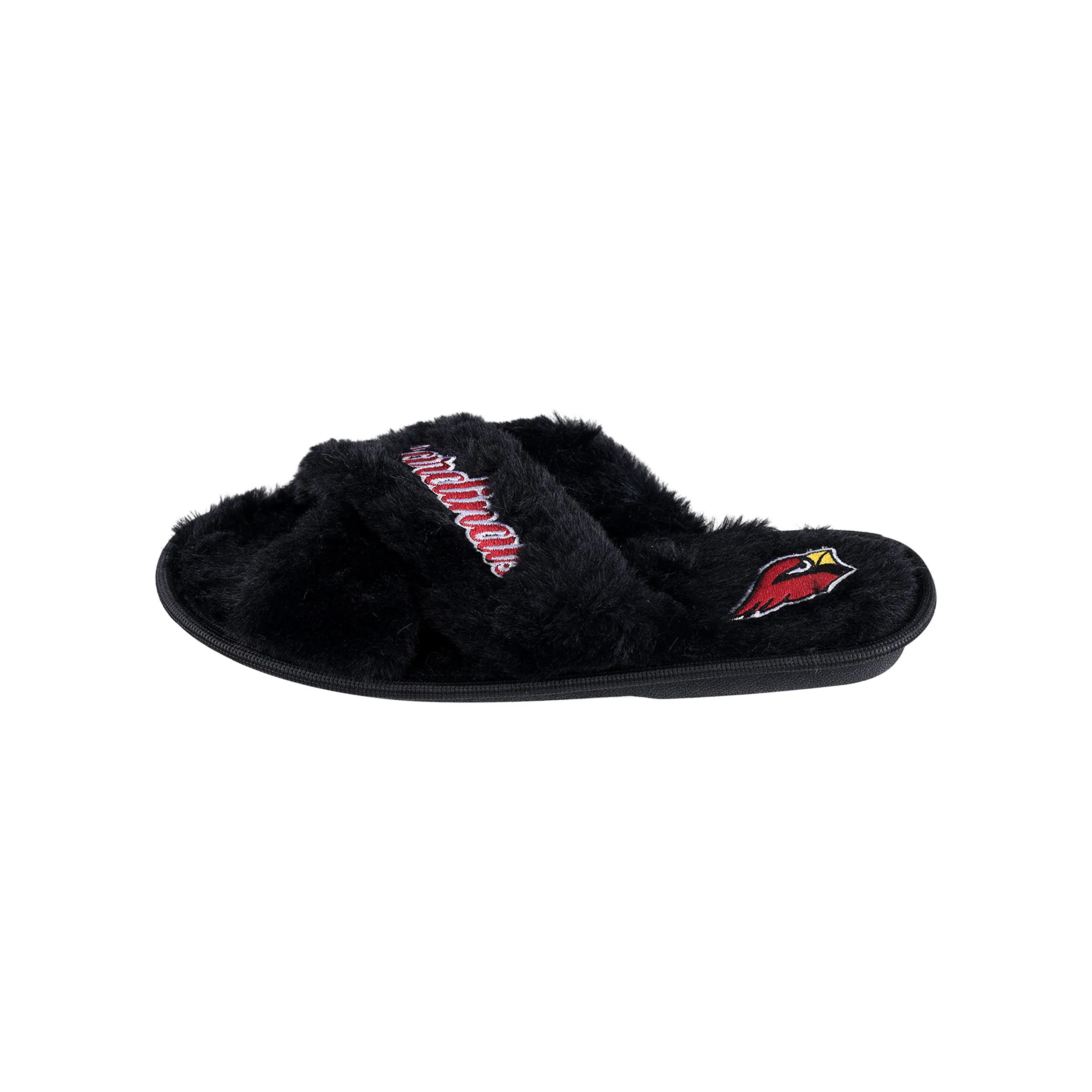 Arizona Cardinals NFL Womens Script Wordmark Fur Cross Slide - Image 4