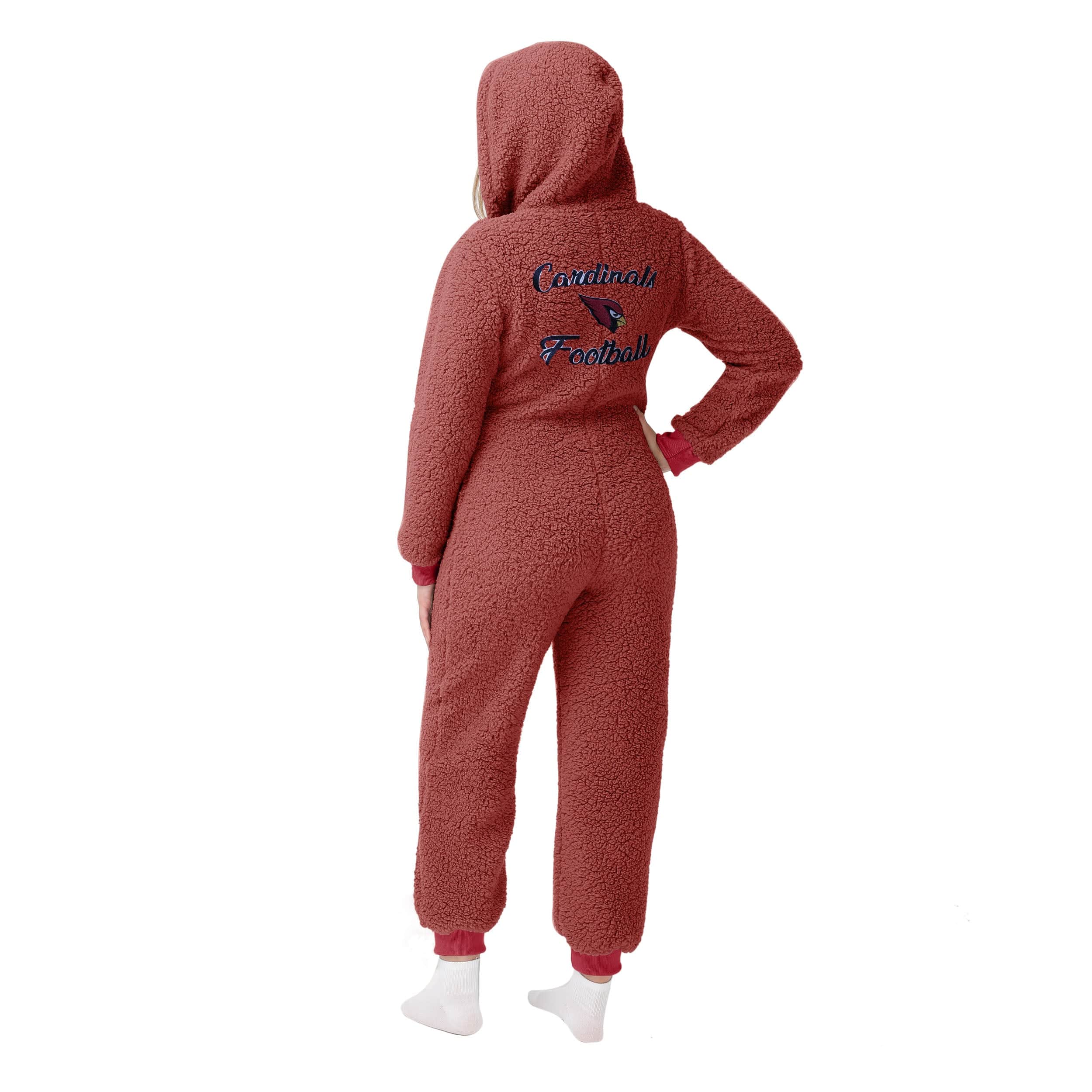 Arizona Cardinals NFL Womens Sherpa One Piece Pajamas - Image 2