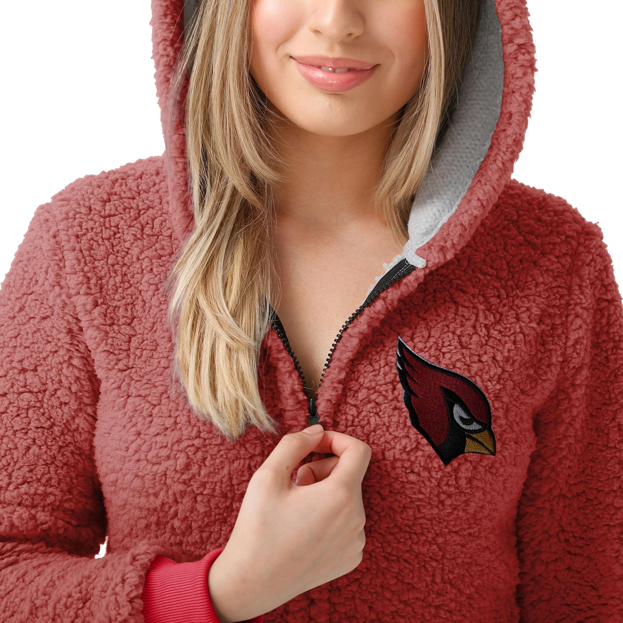 Arizona Cardinals NFL Womens Sherpa One Piece Pajamas - Image 3