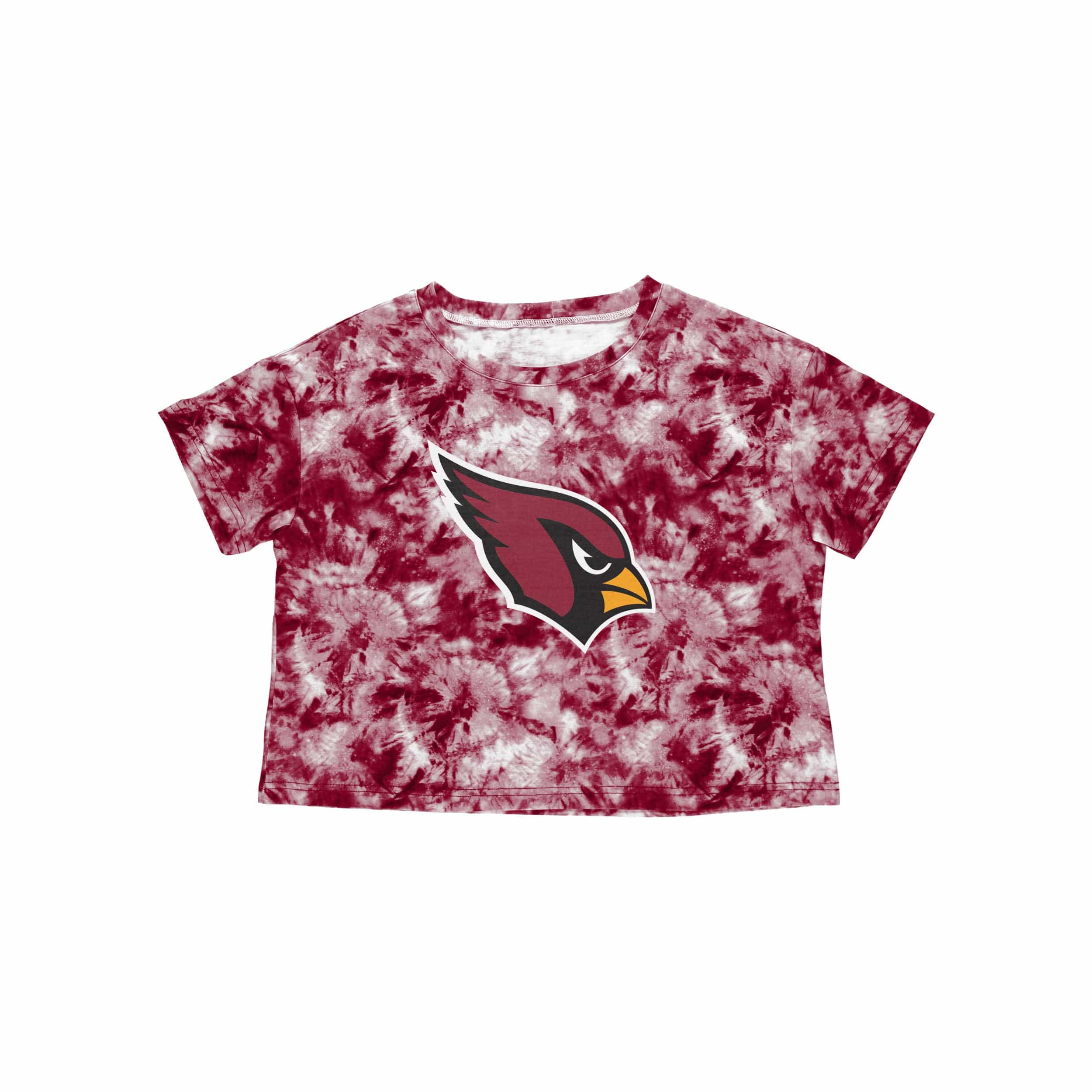 Arizona Cardinals NFL Womens Tie-Dye Big Logo Crop Top - Image 3