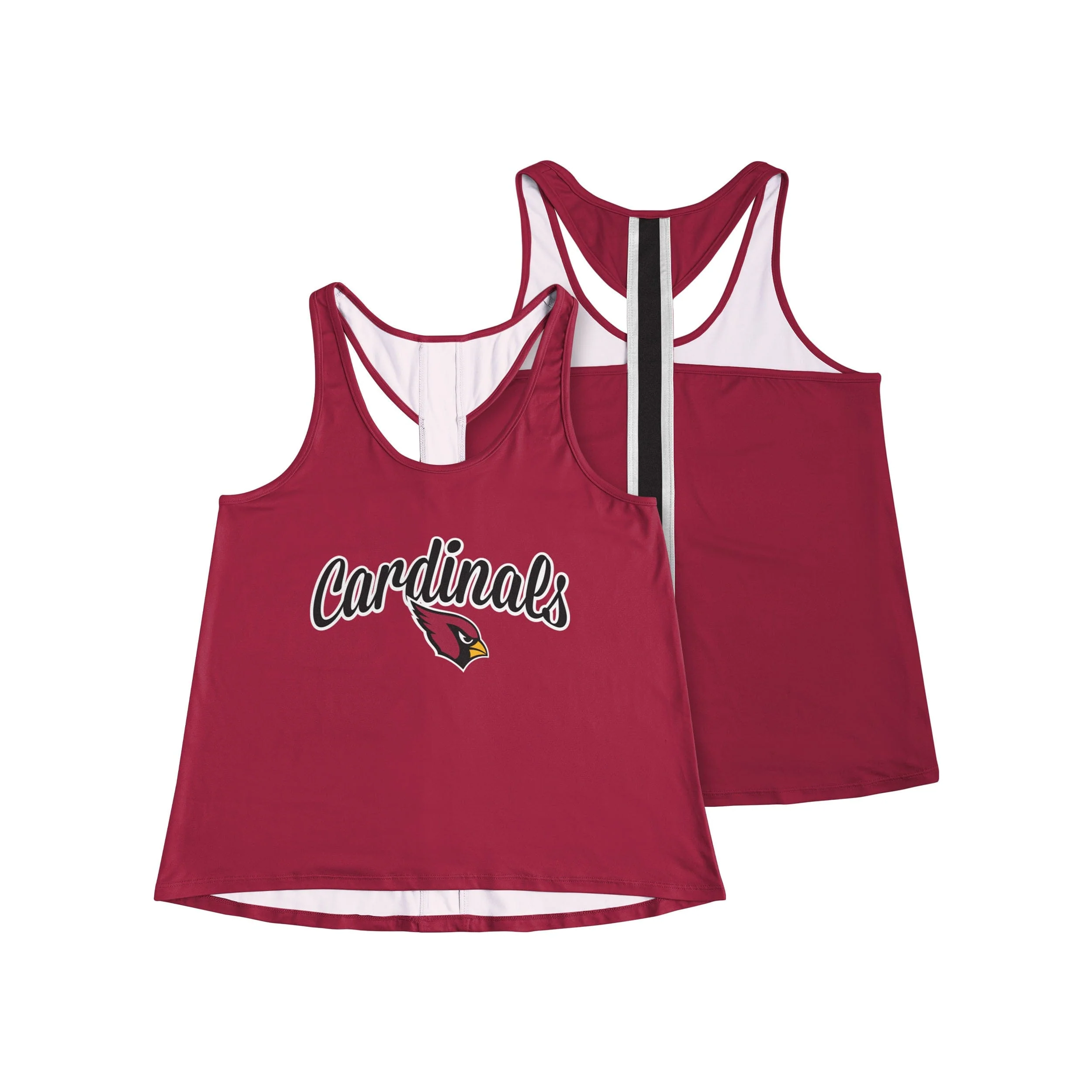 Arizona Cardinals NFL Womens Wordmark Team Stripe Sleeveless Top - Image 3