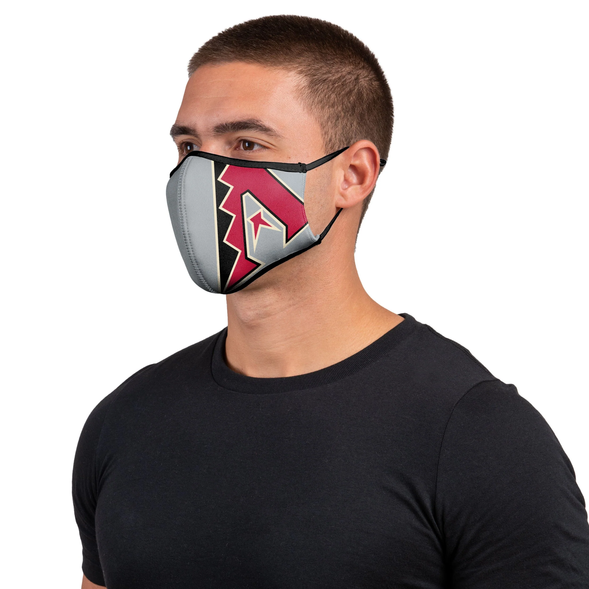 Arizona Diamondbacks MLB On-Field Adjustable Gray Sport Face Cover - Image 2