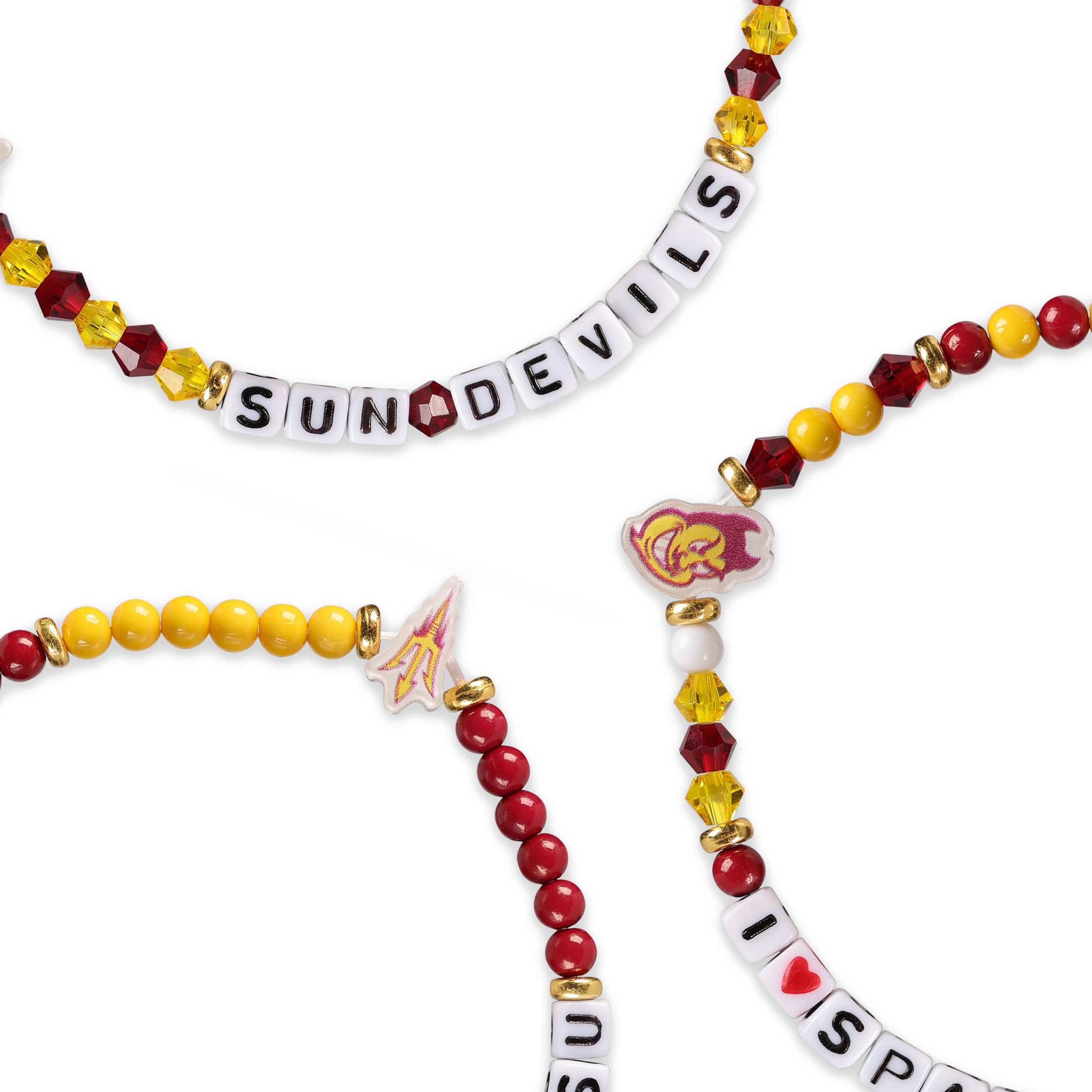 Arizona State Sun Devils NCAA 3 Pack Friendship Bracelet - Image 2
