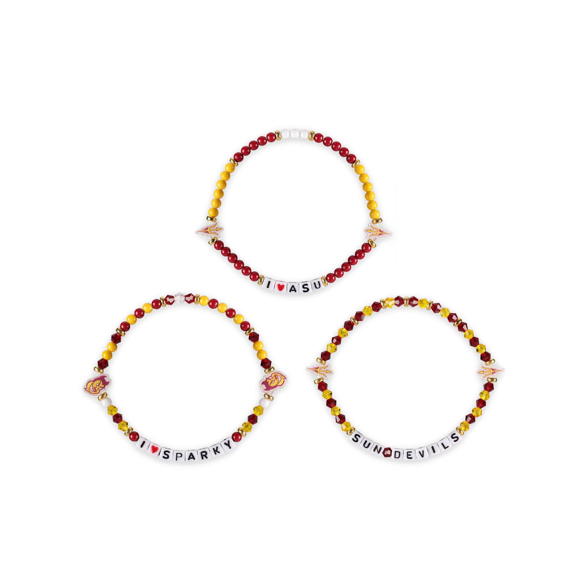 Arizona State Sun Devils NCAA 3 Pack Friendship Bracelet - Image 3