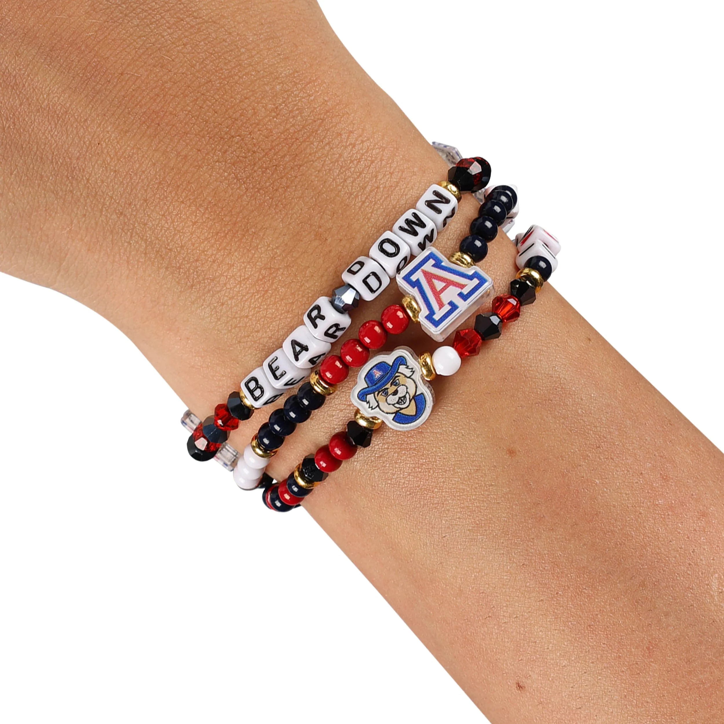 Arizona Wildcats NCAA 3 Pack Friendship Bracelet - Image 4