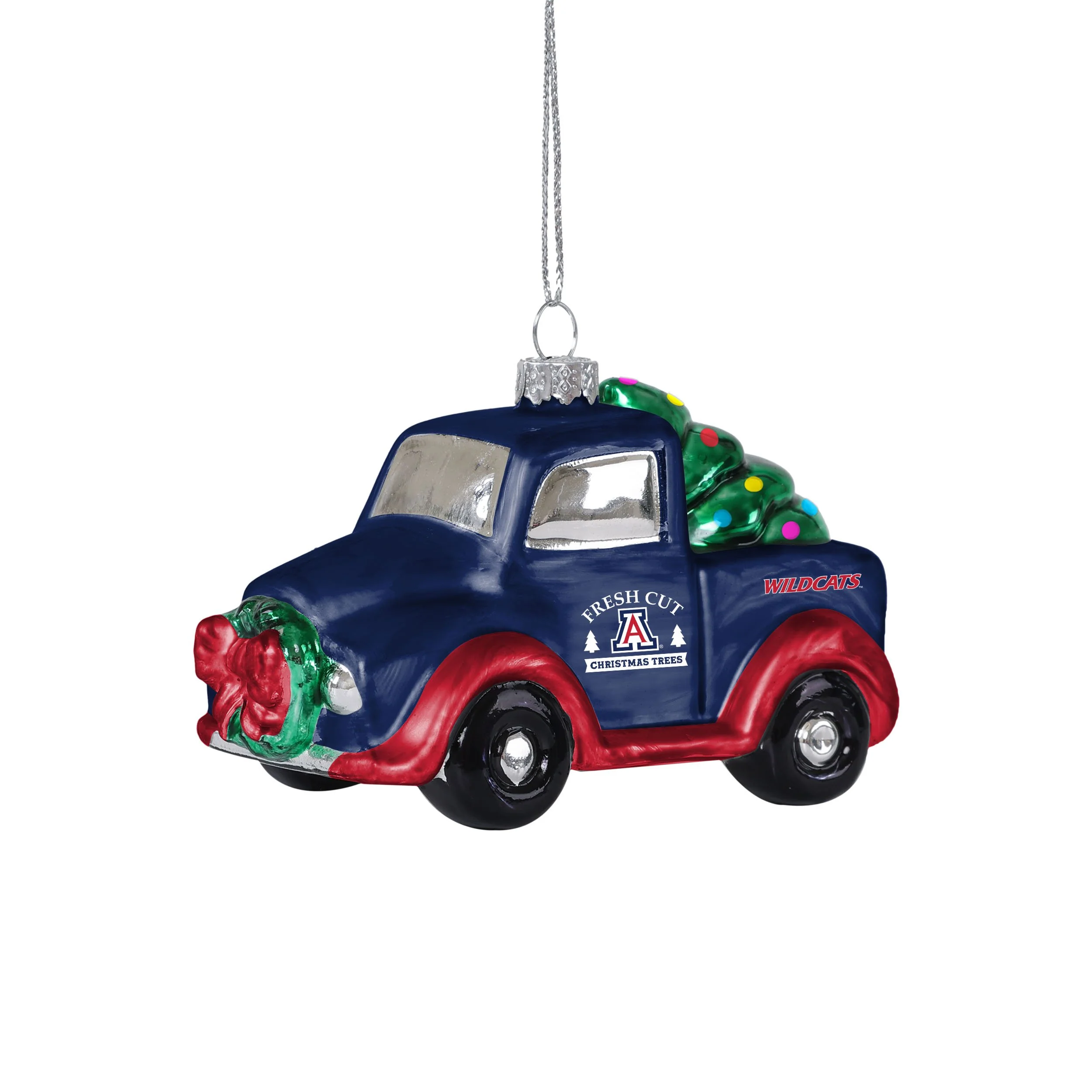 Arizona Wildcats NCAA Blown Glass Truck Ornament - Image 2