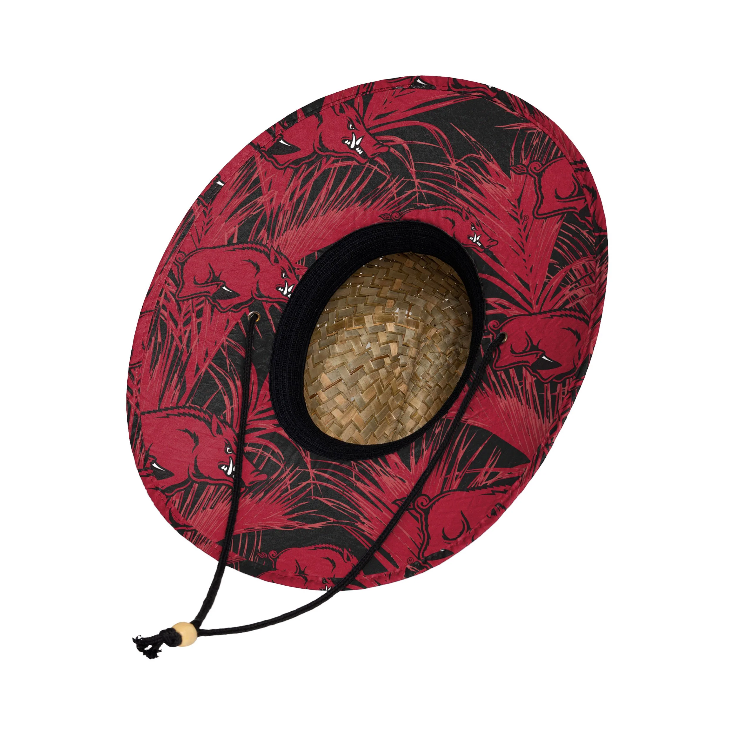 Arkansas Razorbacks NCAA Floral Straw Hat - Image 2