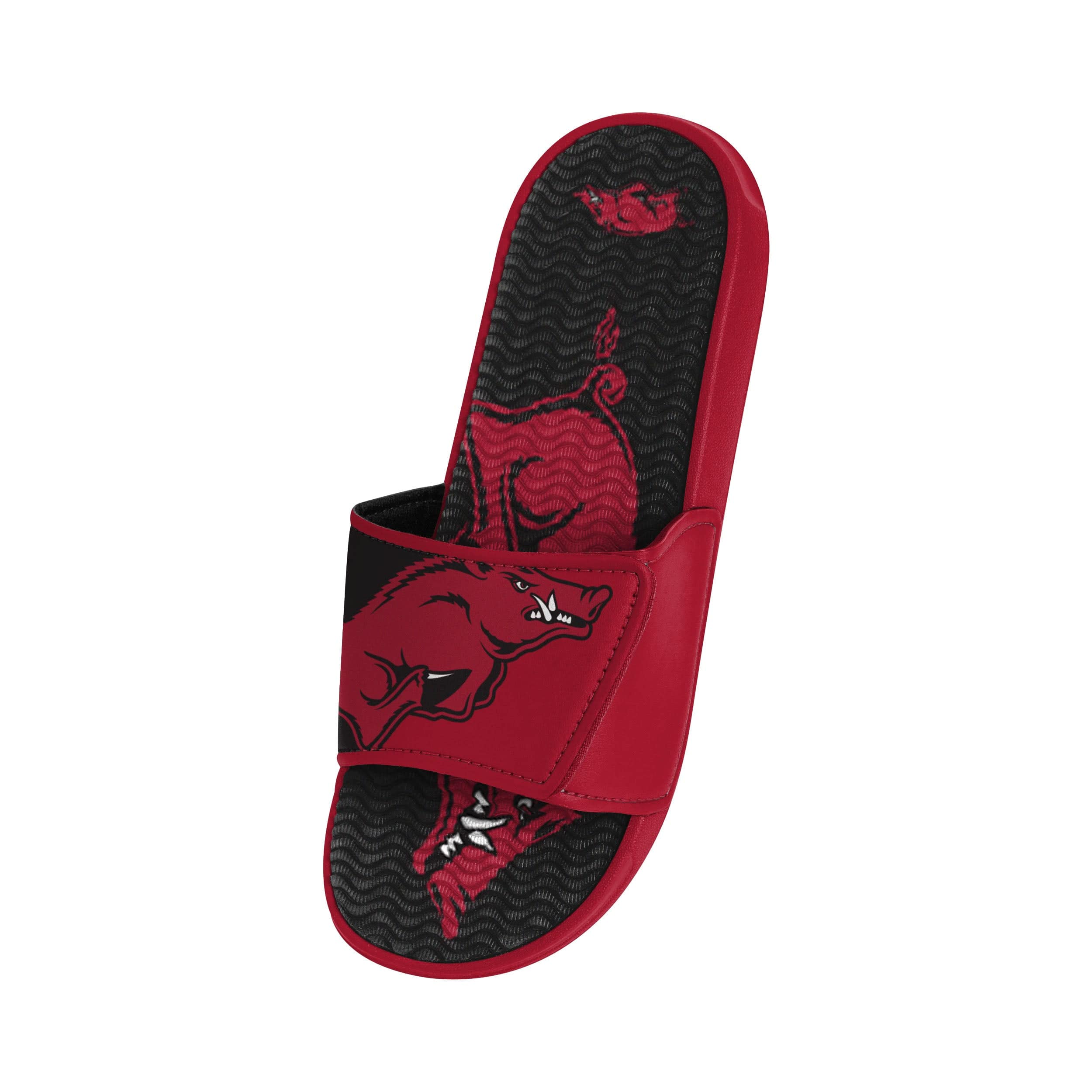 Arkansas Razorbacks NCAA Mens Colorblock Big Logo Gel Slides - Image 3