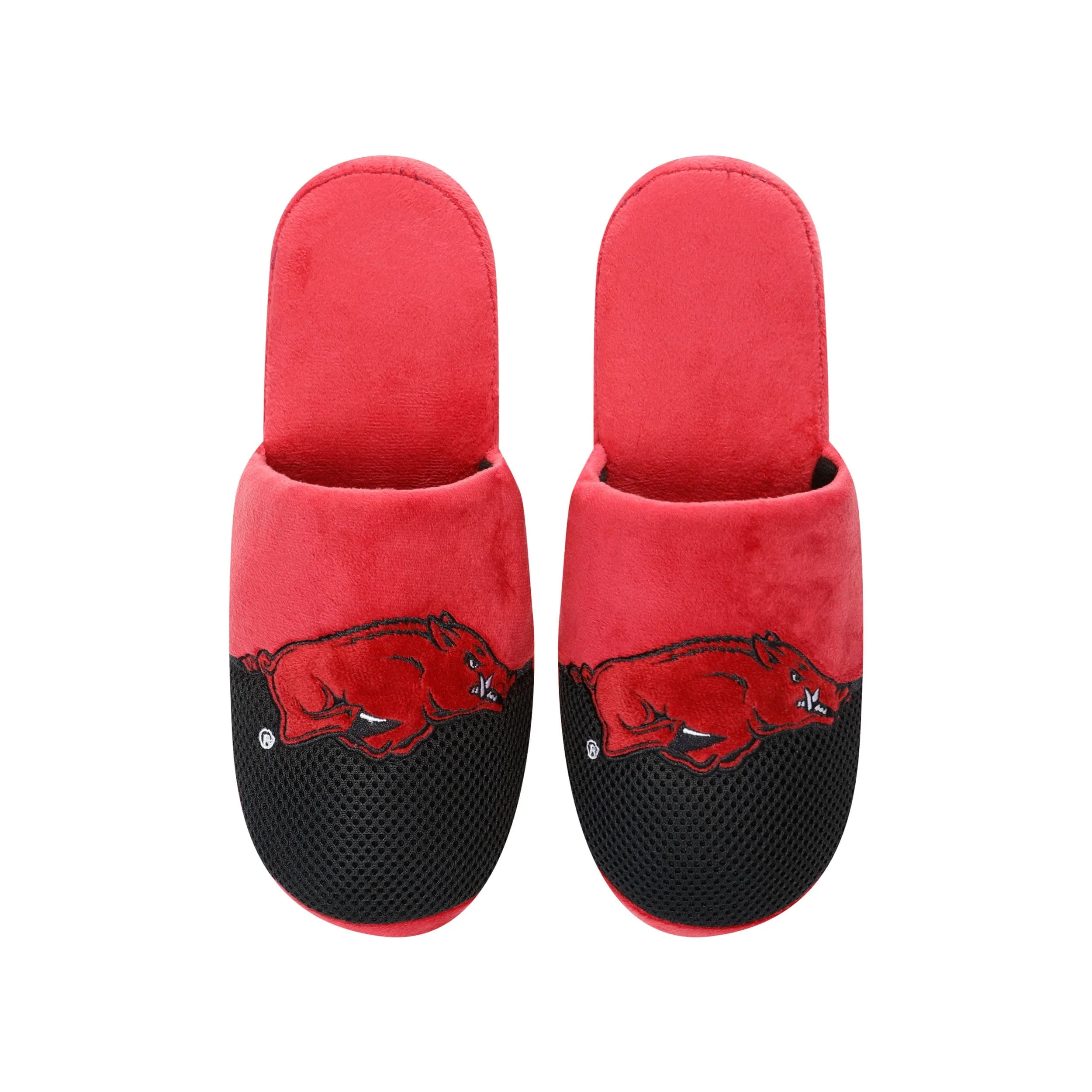 Arkansas Razorbacks NCAA Mens Team Logo Staycation Slippers - Image 4